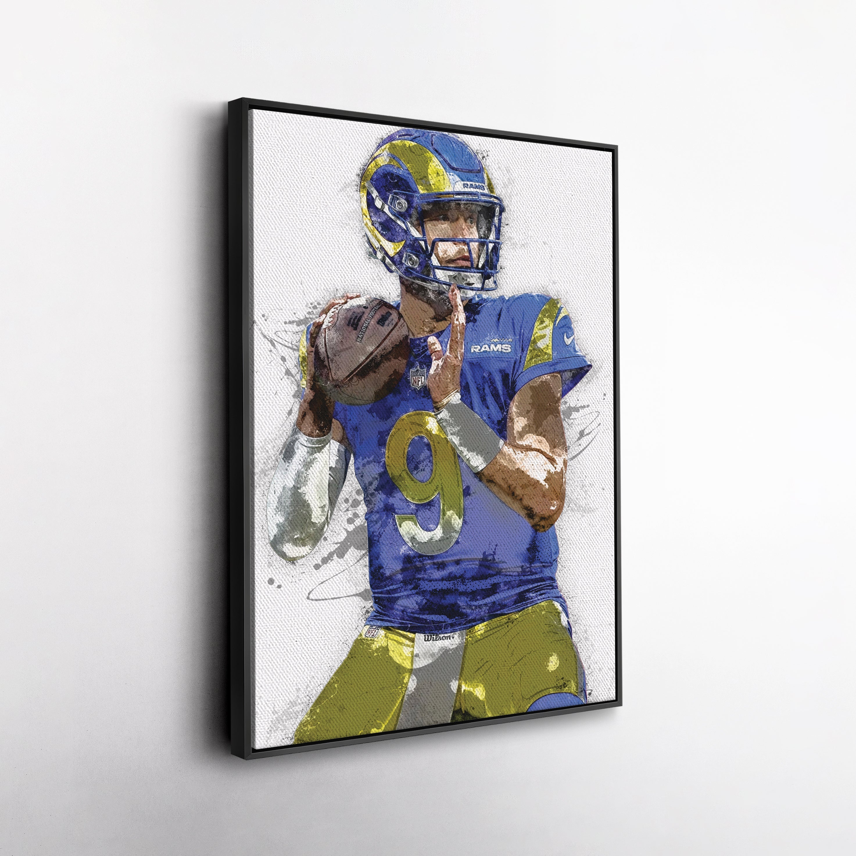 Matthew Stafford Canvas Art – Los Angeles Rams Wall Decor