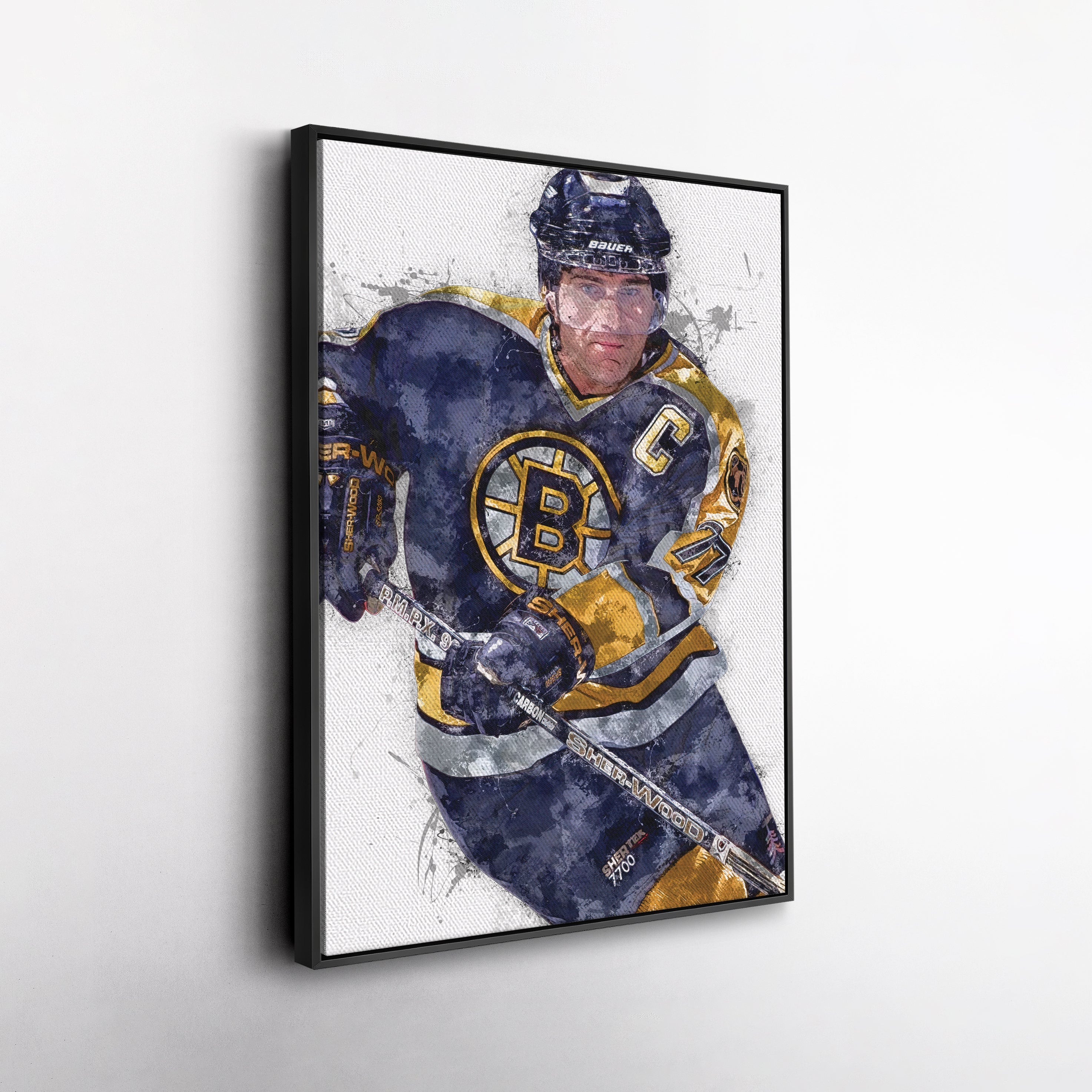 Boston Bruins Ray Bourque Canvas Wall Decor