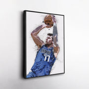 Luka Doncic Canvas Art – Dallas Mavericks Wall Decor