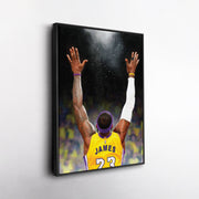 LeBron James Canvas Lakers Champion Wall Art Decor