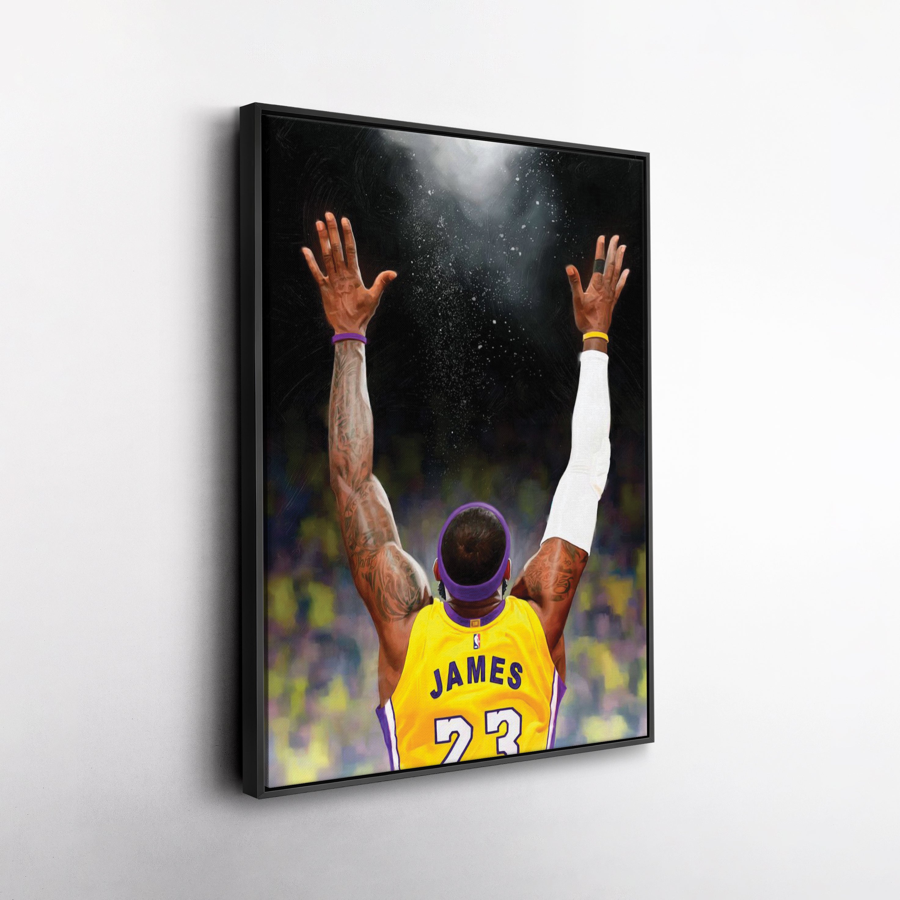 LeBron James Canvas Lakers Champion Wall Art Decor