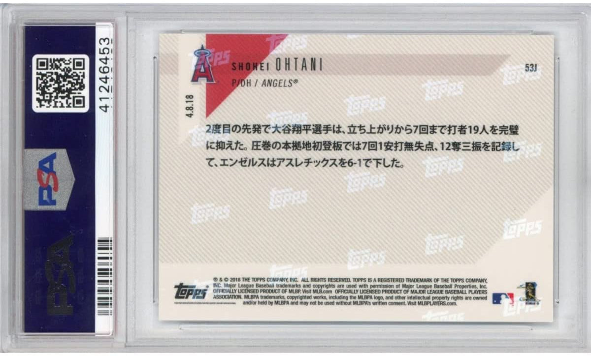 Graded Mint 2018 Topps Now Anaheim Angels Shohei Ohtani Rookie Baseball Card