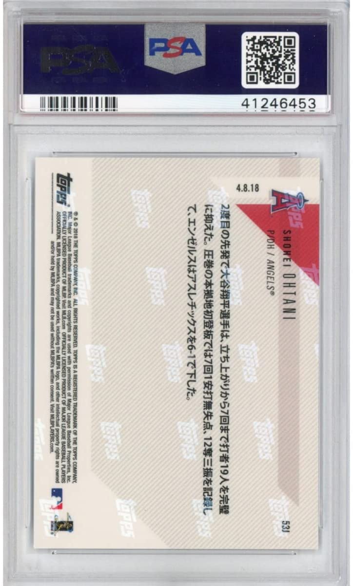 Graded Mint 2018 Topps Now Anaheim Angels Shohei Ohtani Rookie Baseball Card
