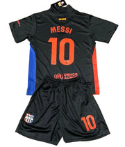 Lionel Messi Away Black Barcelona Soccer Jersey Kids Toddler & Youth Sizes