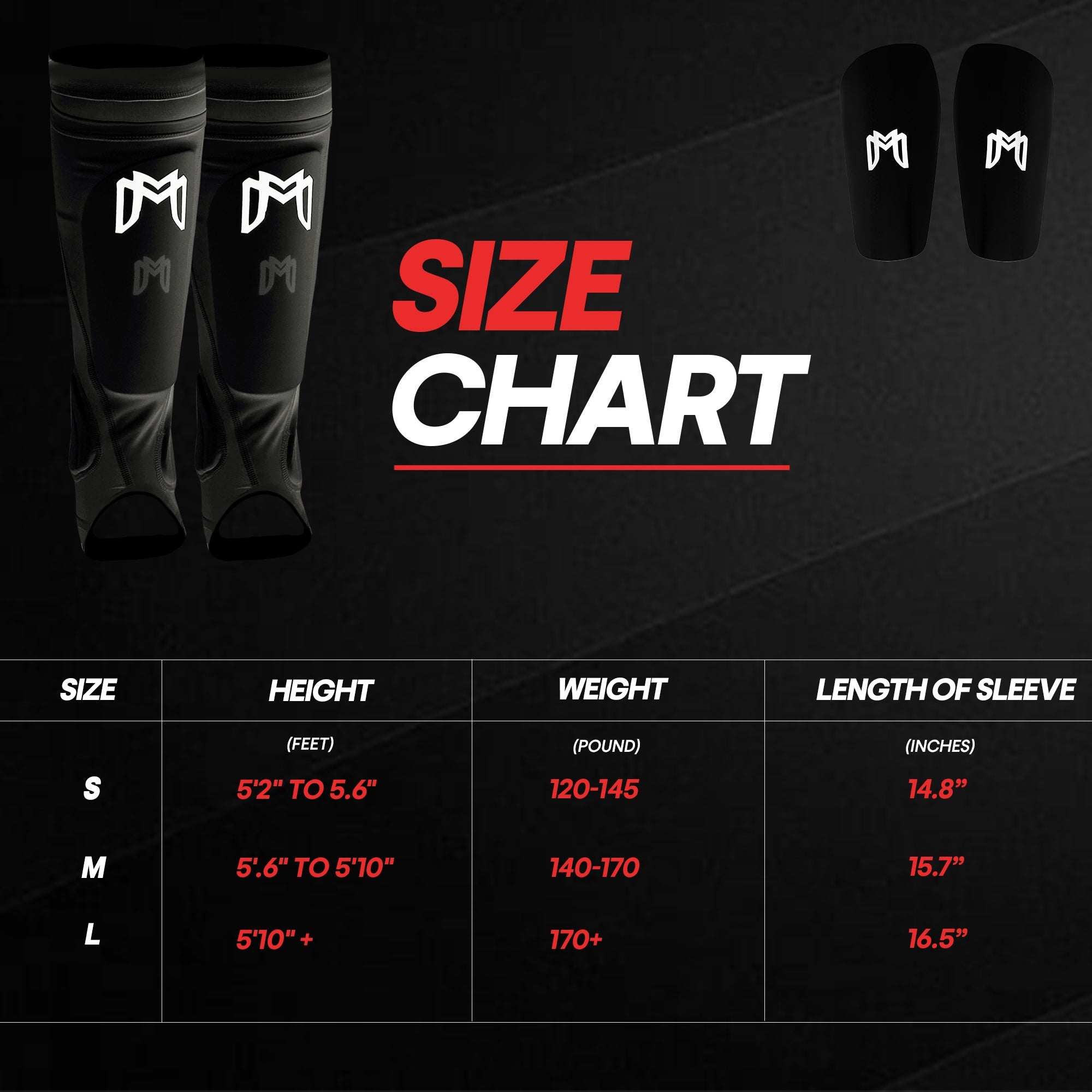 Soccer Shin Guard Sleeves with Padded Protection