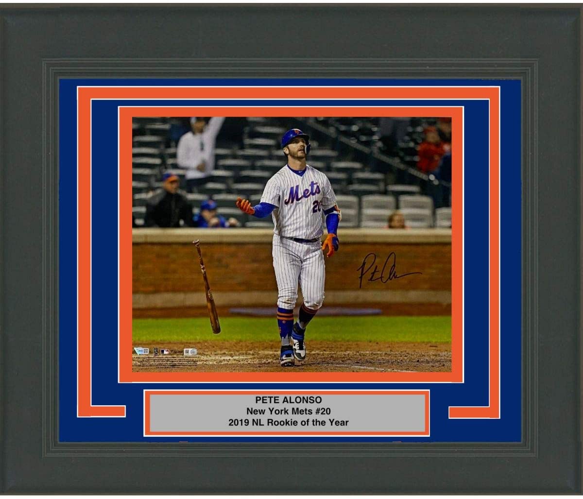 Autographed New York Mets Pete Alonso Framed Baseball Photo
