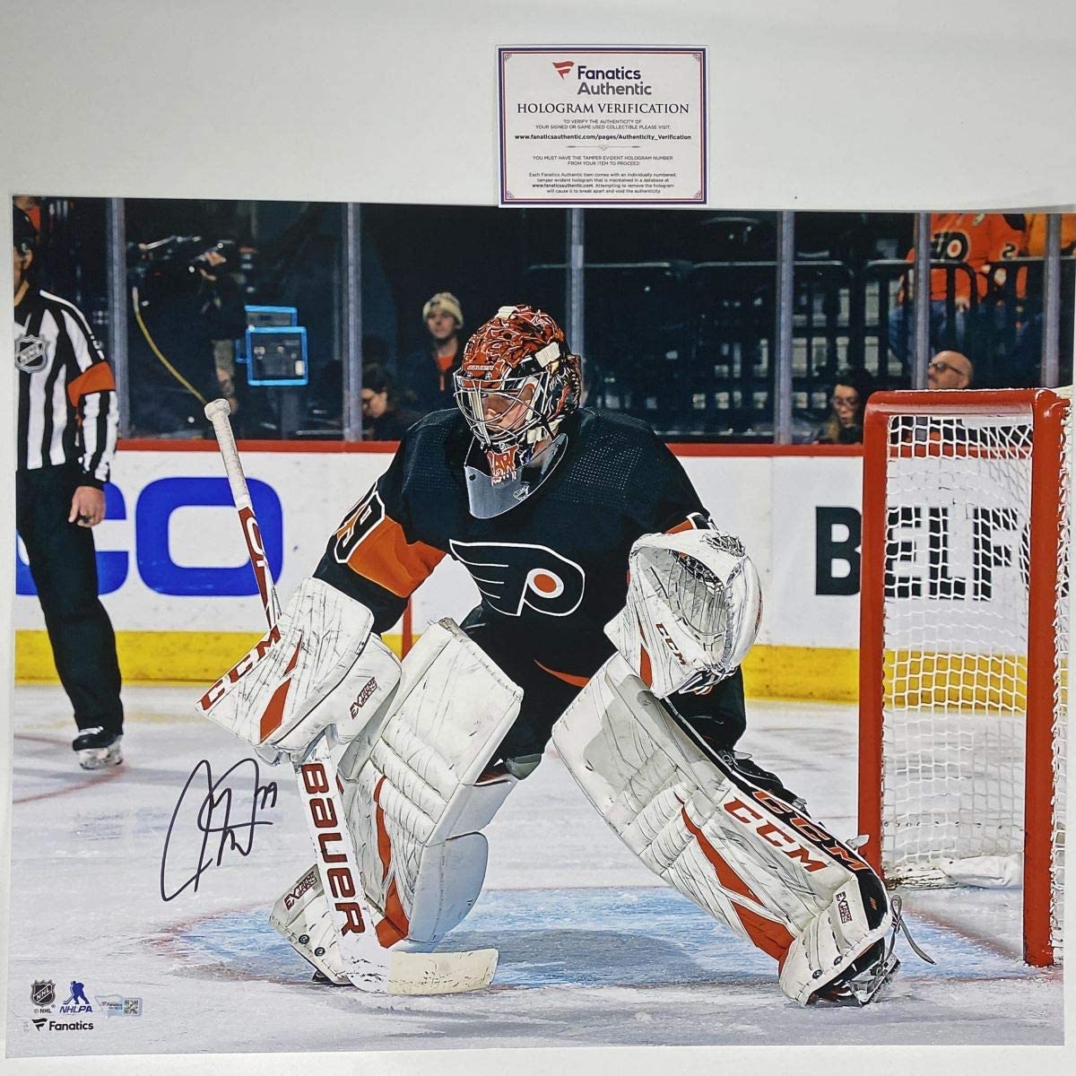 Autographed Carter Hart Philadelphia Flyers 16x20 Hockey Photo Fanatics COA