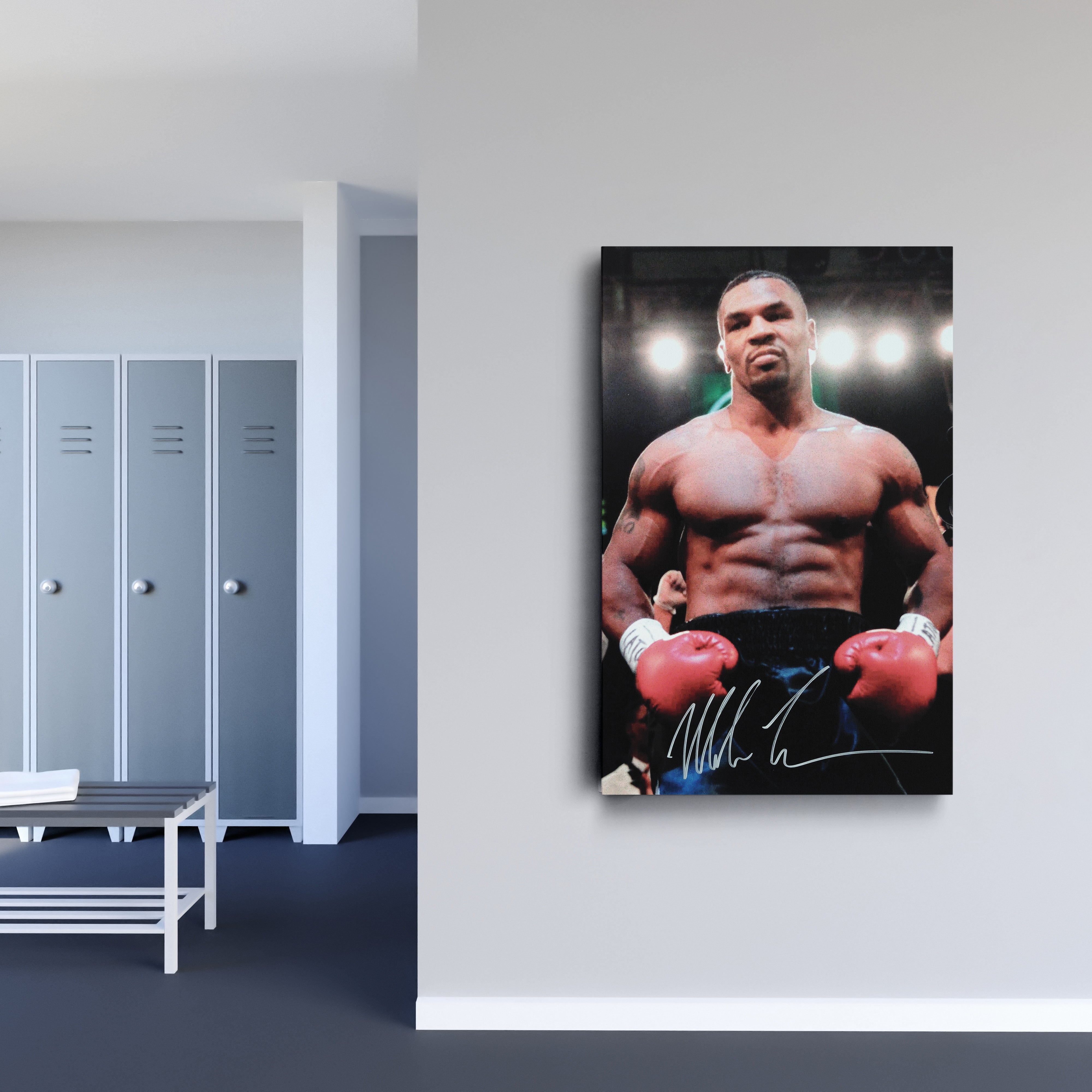 Mike Tyson Autograph Canvas Boxing Wall Art