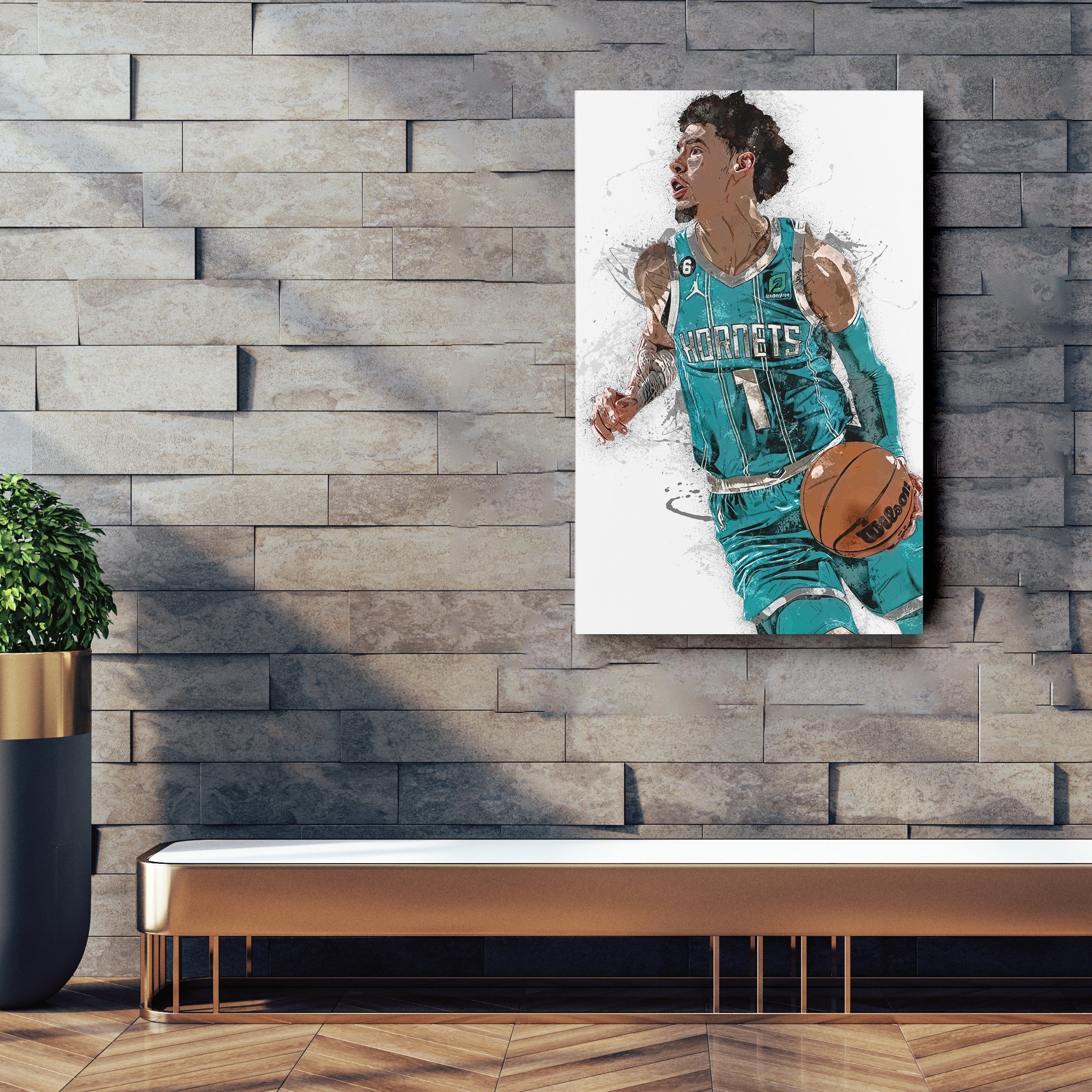 LaMelo Ball Canvas Art – Charlotte Hornets Wall Decor