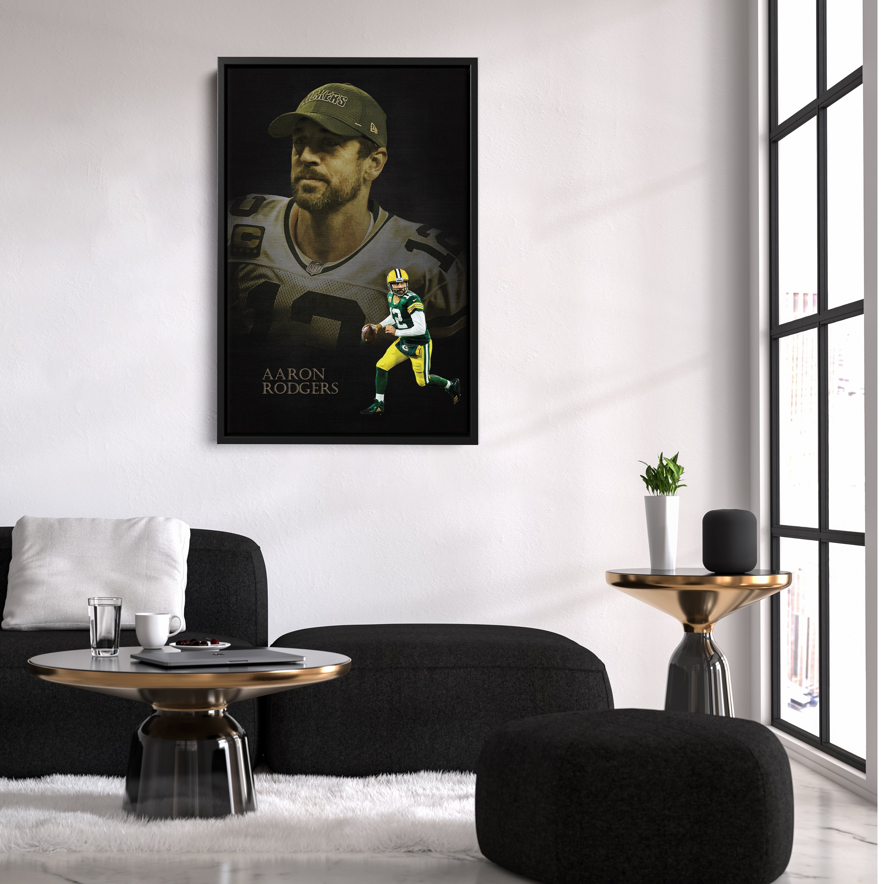 Green Bay Packers Aaron Rodgers Canvas Wall Art