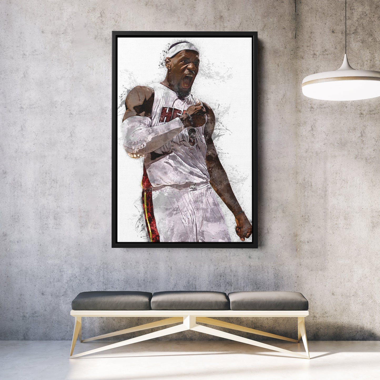 LeBron James Canvas Art – Miami Heat Wall Decor