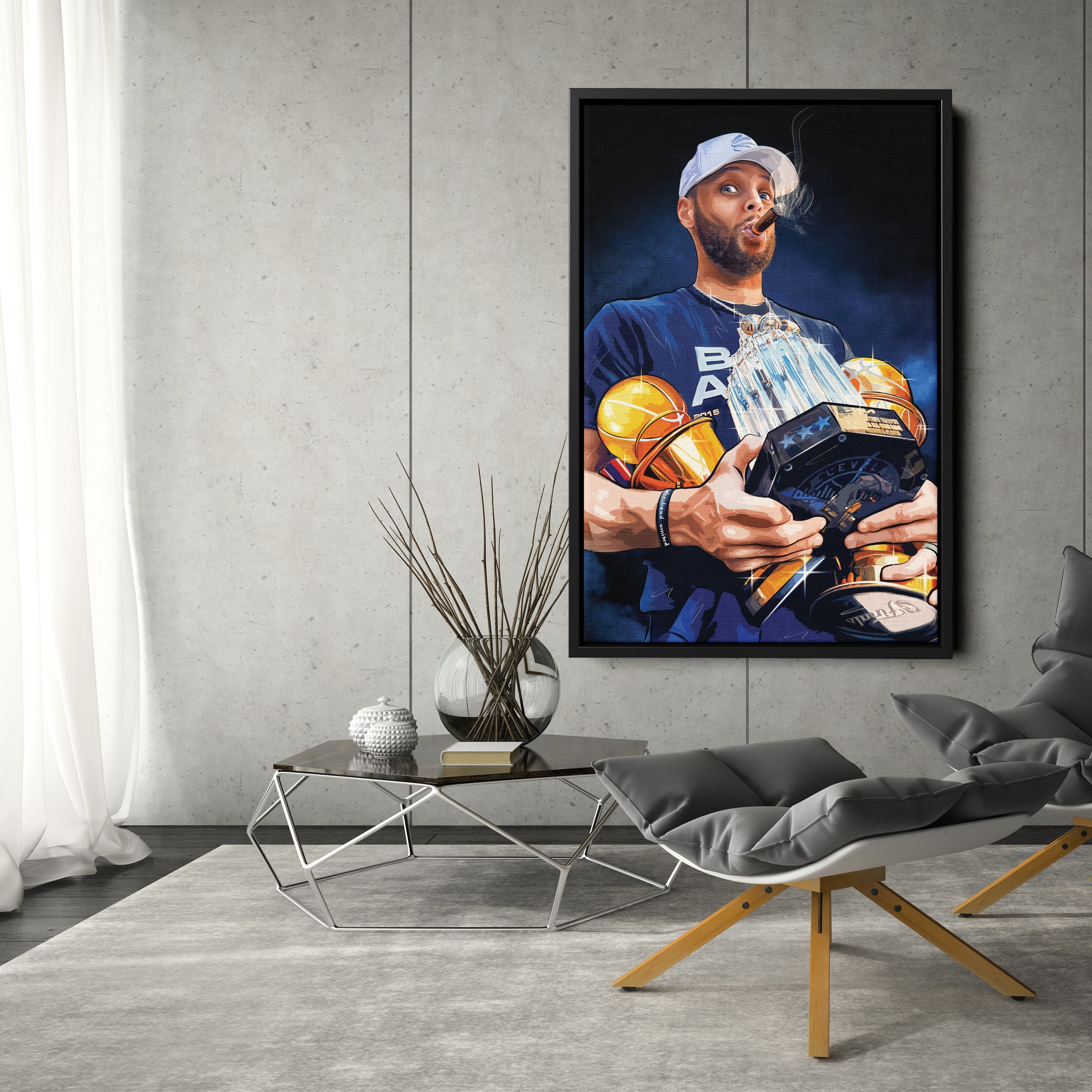 NBA Stephen Curry Canvas Wall Art for Kids Decor