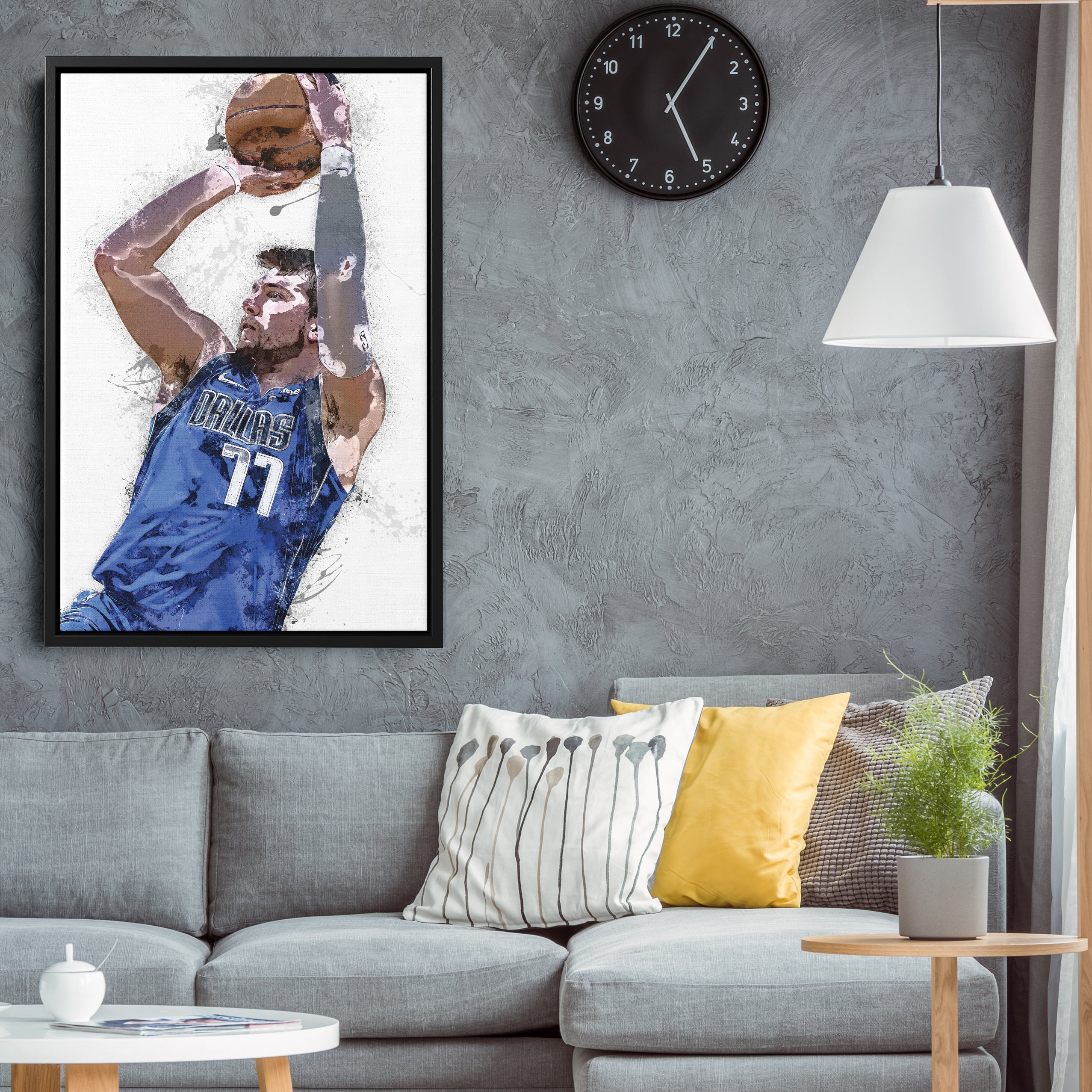 Luka Doncic Canvas Art – Dallas Mavericks Wall Decor
