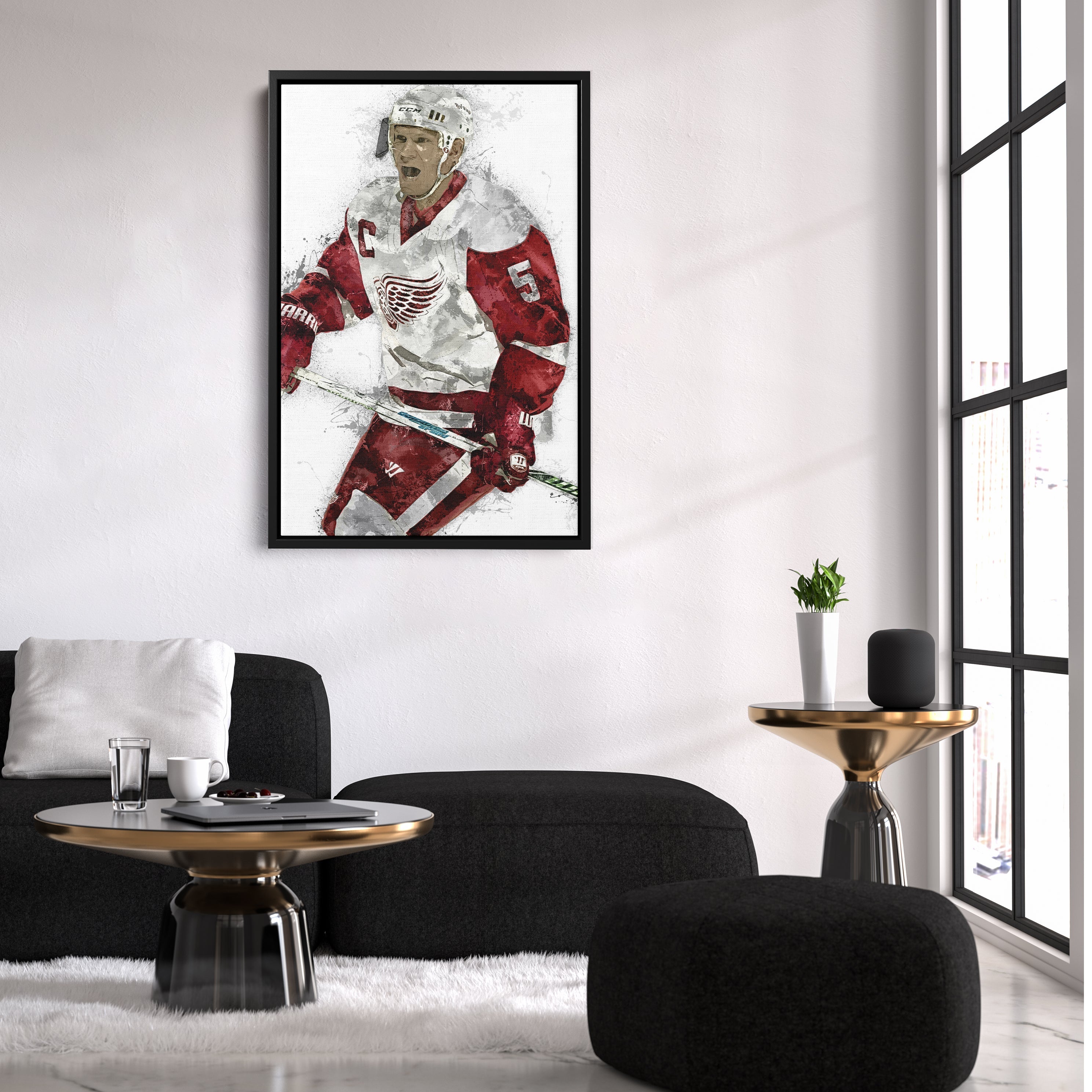 Nicklas Lidström Canvas Art - Detroit Red Wings Wall Decor