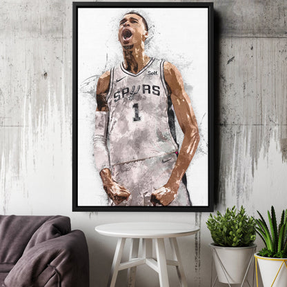 Victor Wembanyama Canvas Art – San Antonio Spurs Wall Decor
