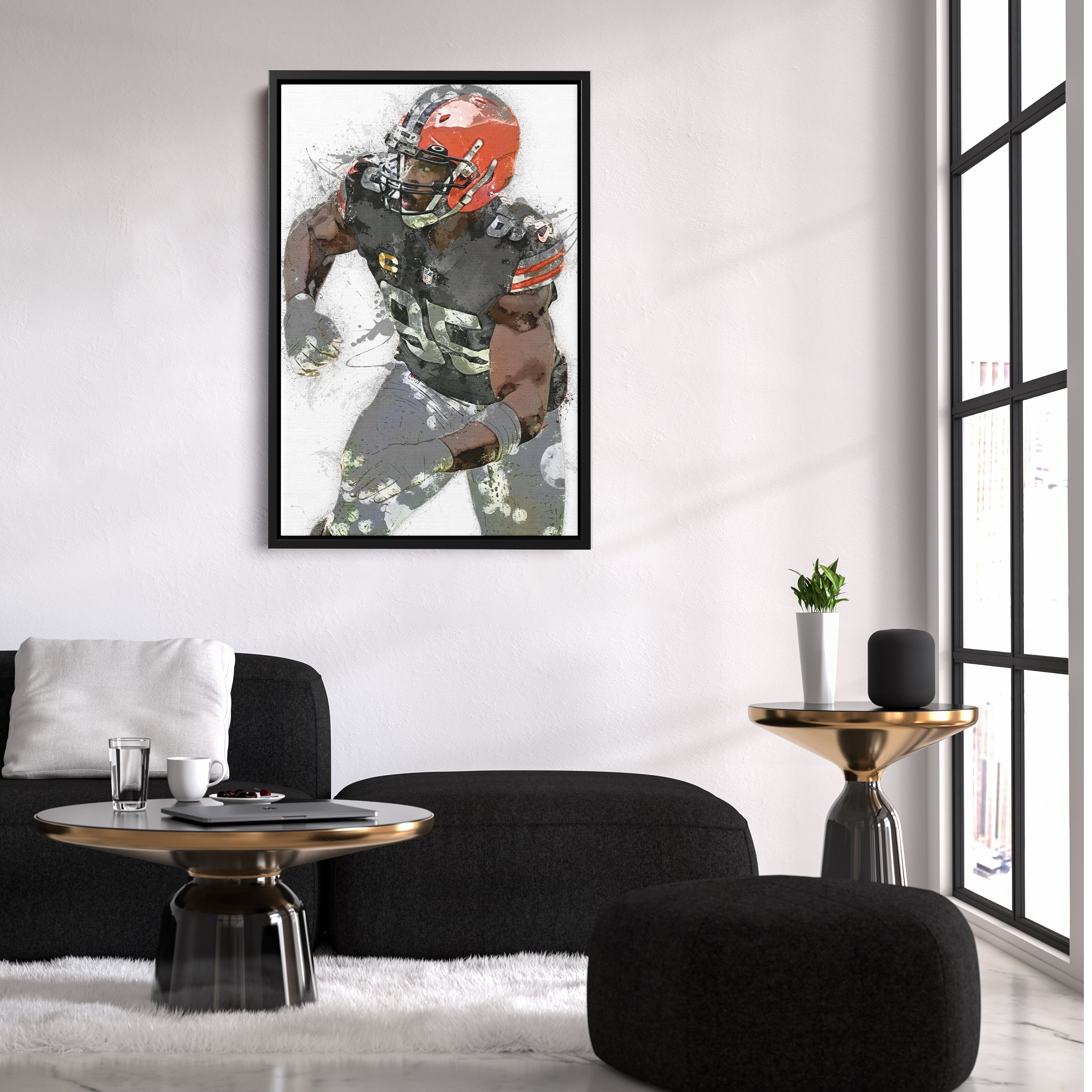 Myles Garrett Canvas Art – Cleveland Browns Wall Decor