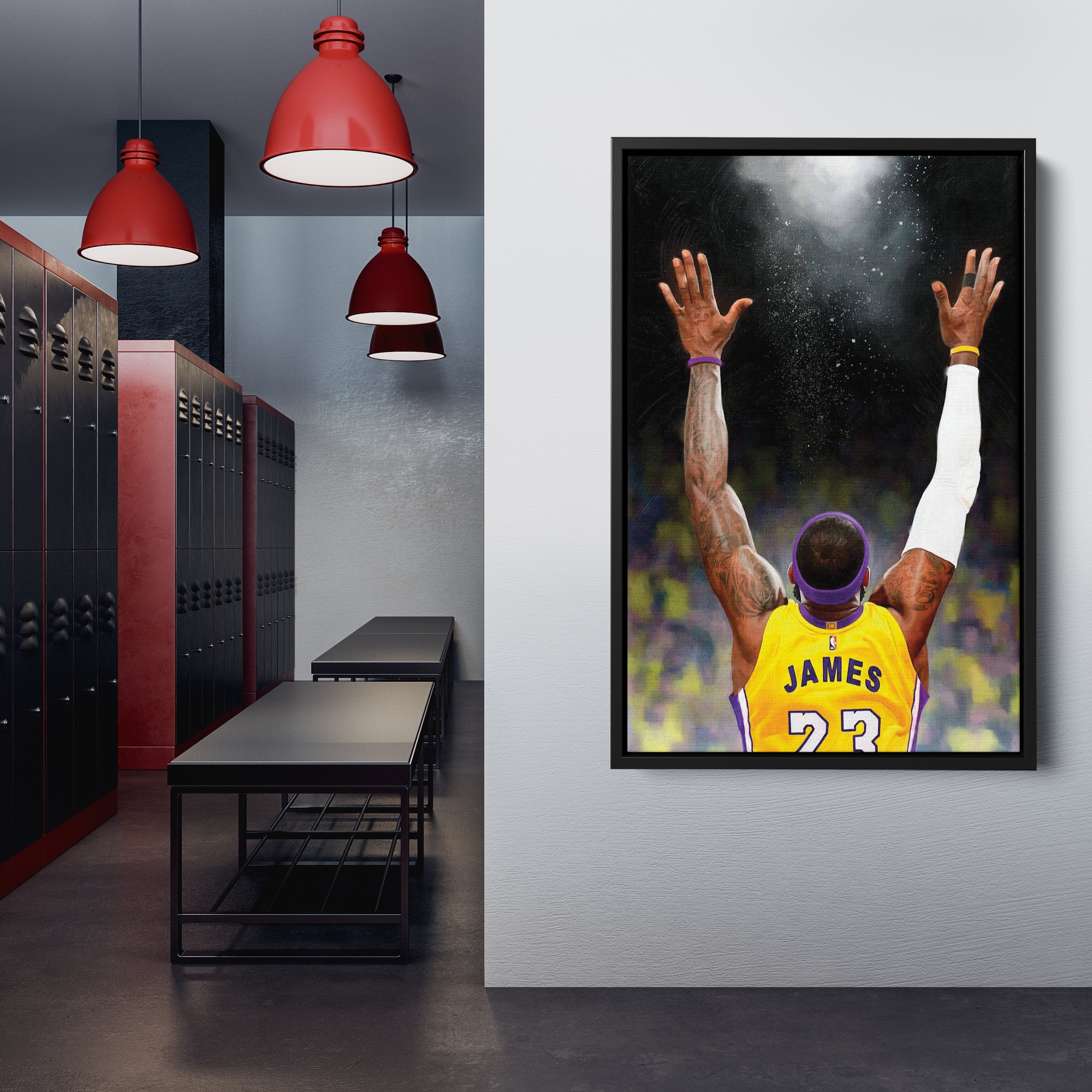 LeBron James Canvas Lakers Champion Wall Art Decor