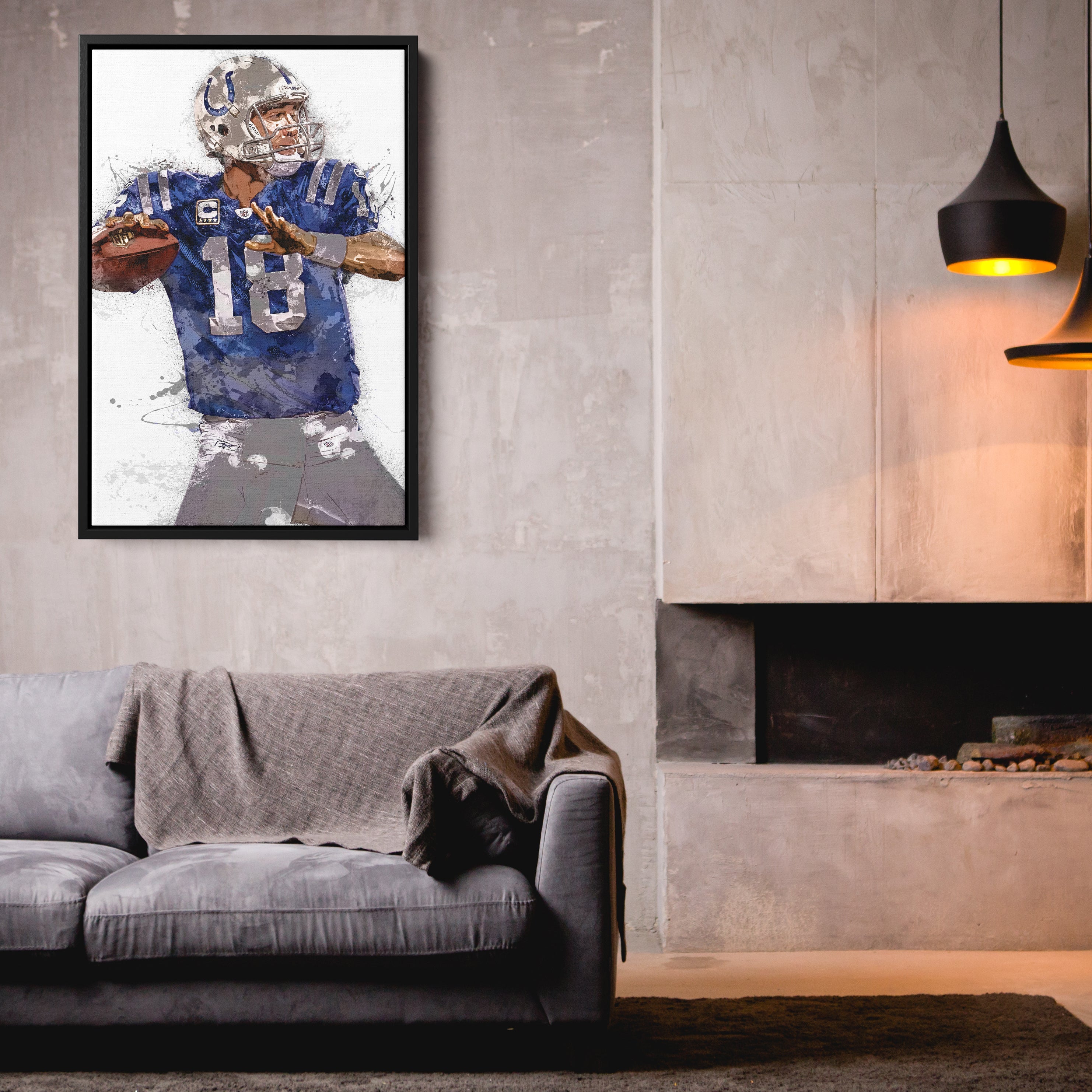 Peyton Manning Canvas Art – Indianapolis Colts Wall Decor