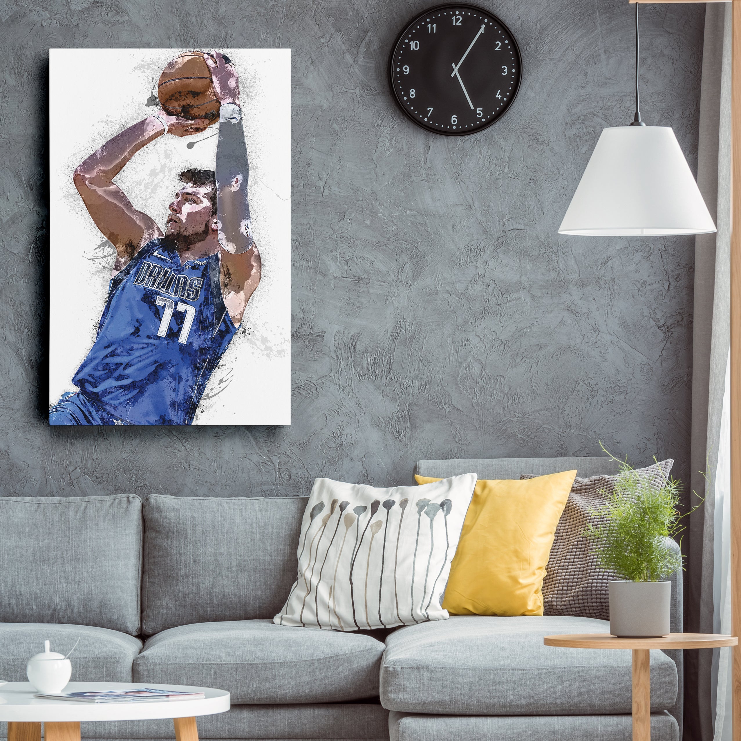 Luka Doncic Canvas Art – Dallas Mavericks Wall Decor