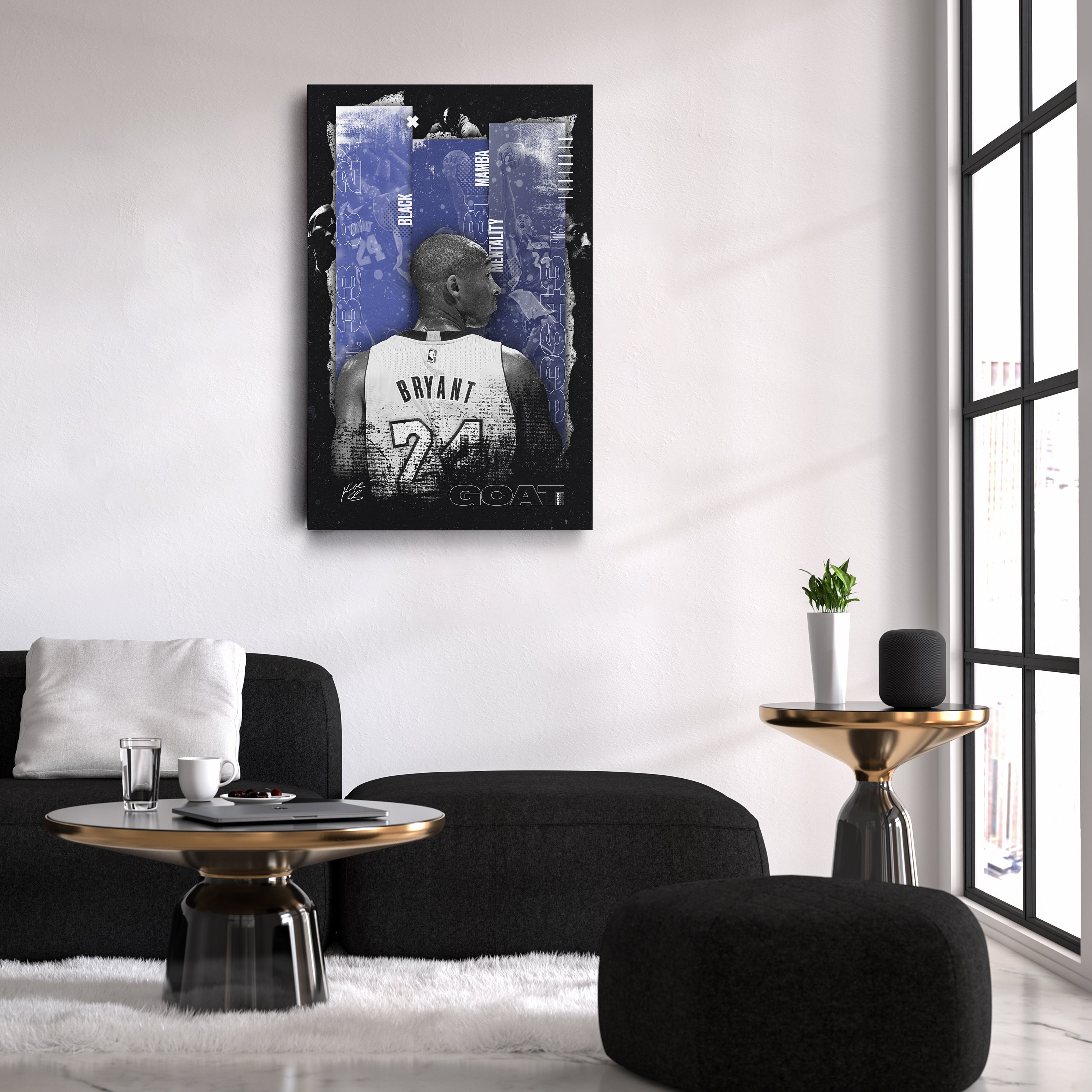 Black Mamba Mentality Kobe Bryant NBA Canvas Art