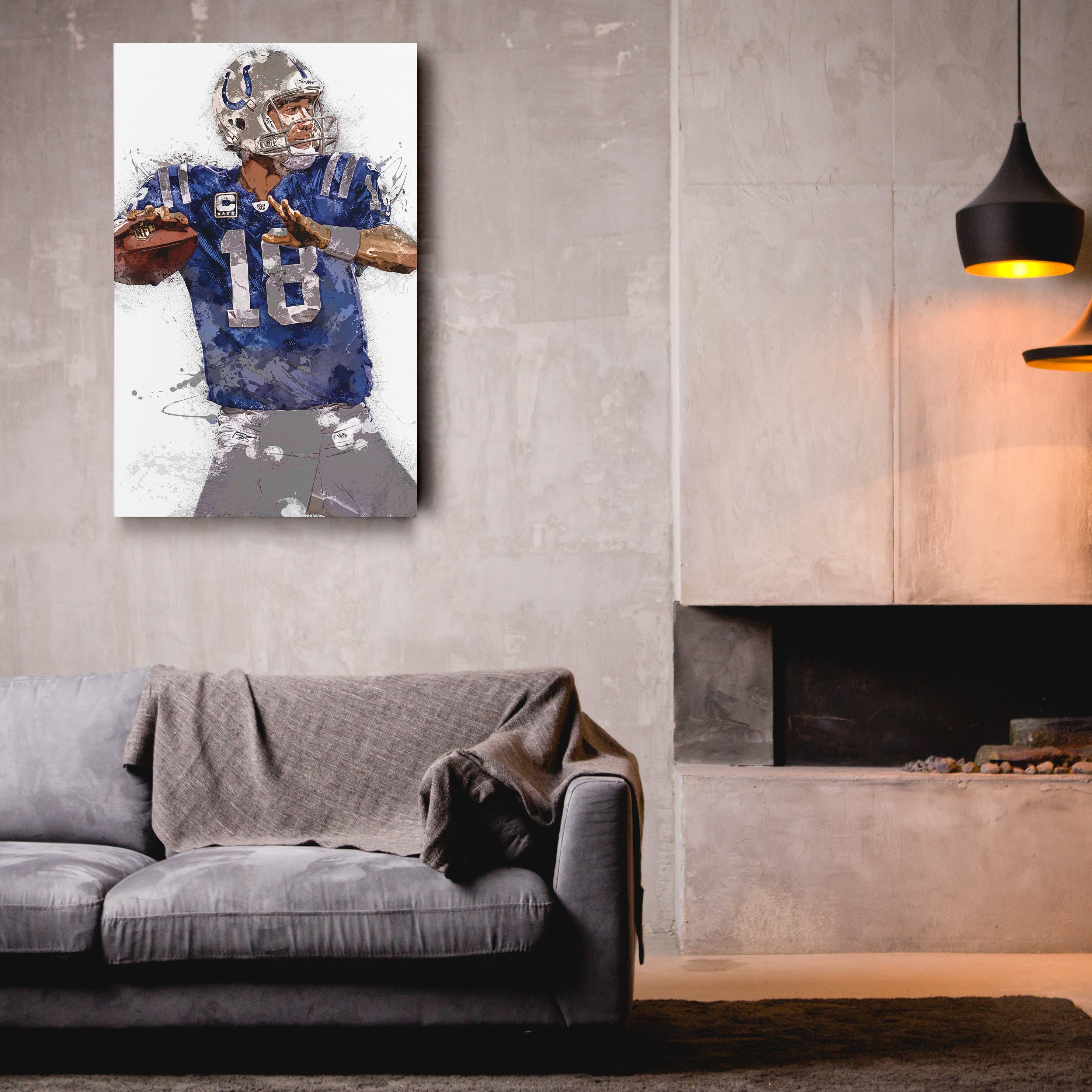 Peyton Manning Canvas Art – Indianapolis Colts Wall Decor