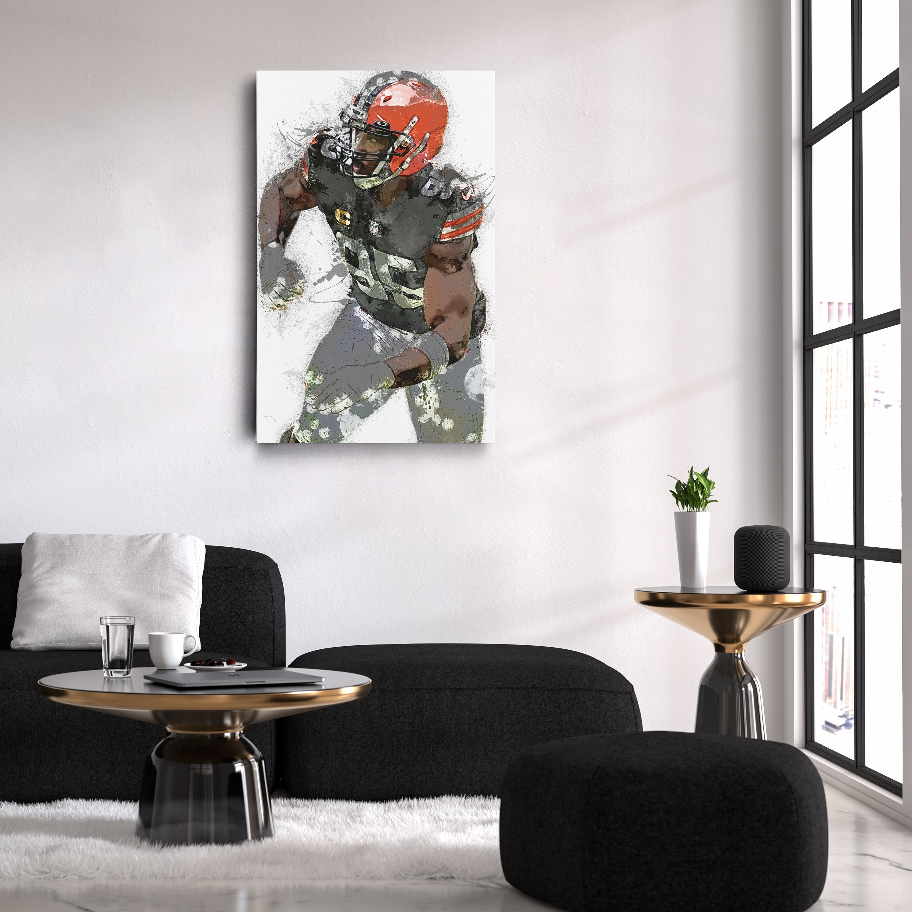 Myles Garrett Canvas Art – Cleveland Browns Wall Decor