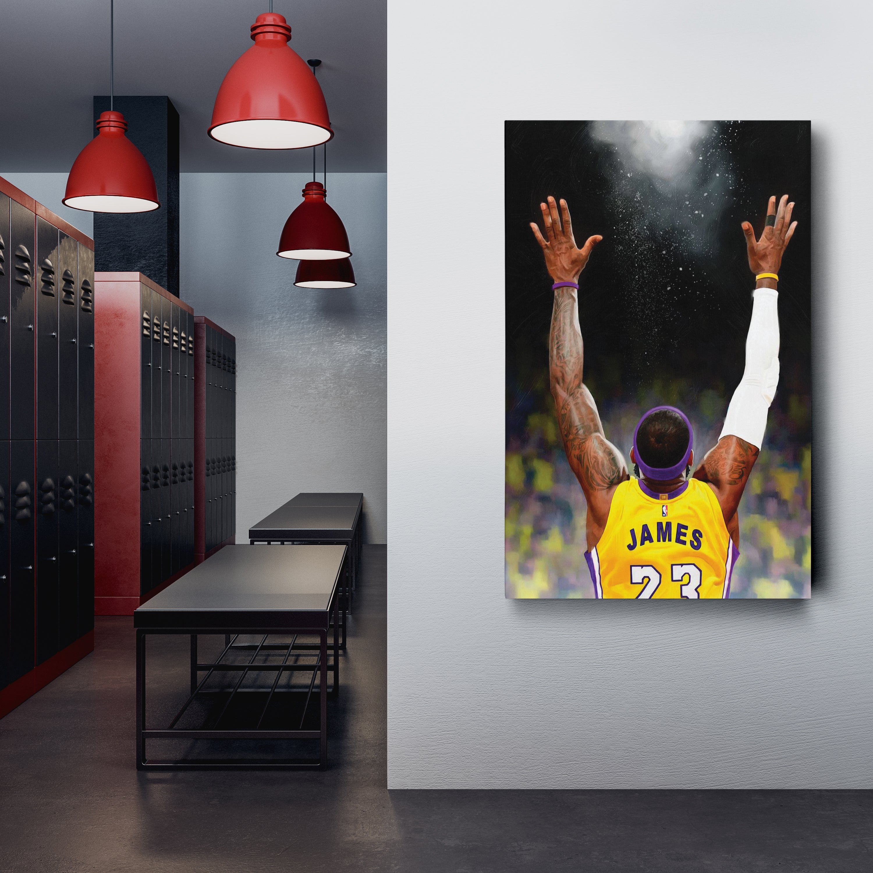 LeBron James Canvas Lakers Champion Wall Art Decor