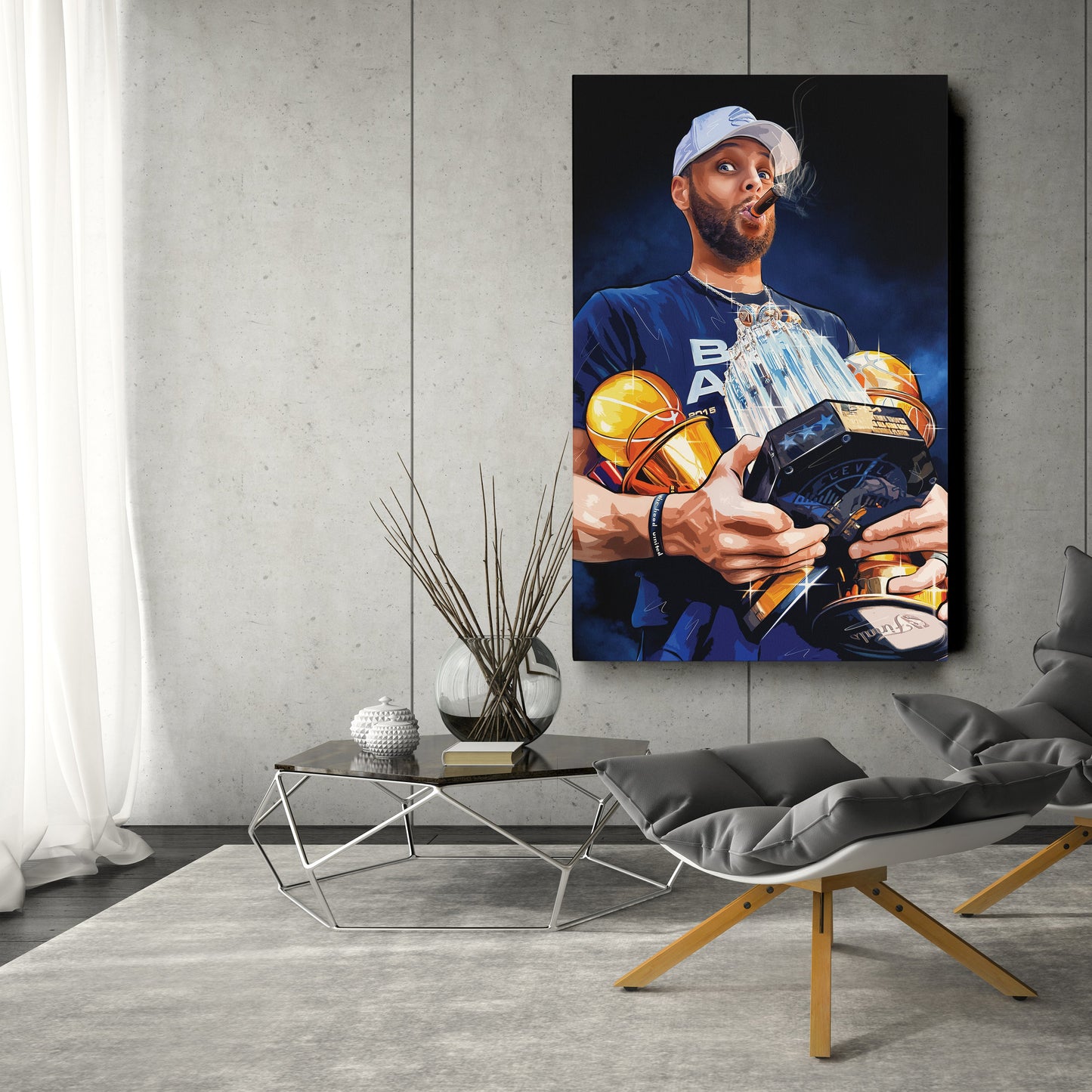 NBA Stephen Curry Canvas Wall Art for Kids Decor