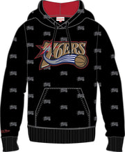 Philadelphia 76ers All Over Print Fleece Hoodie