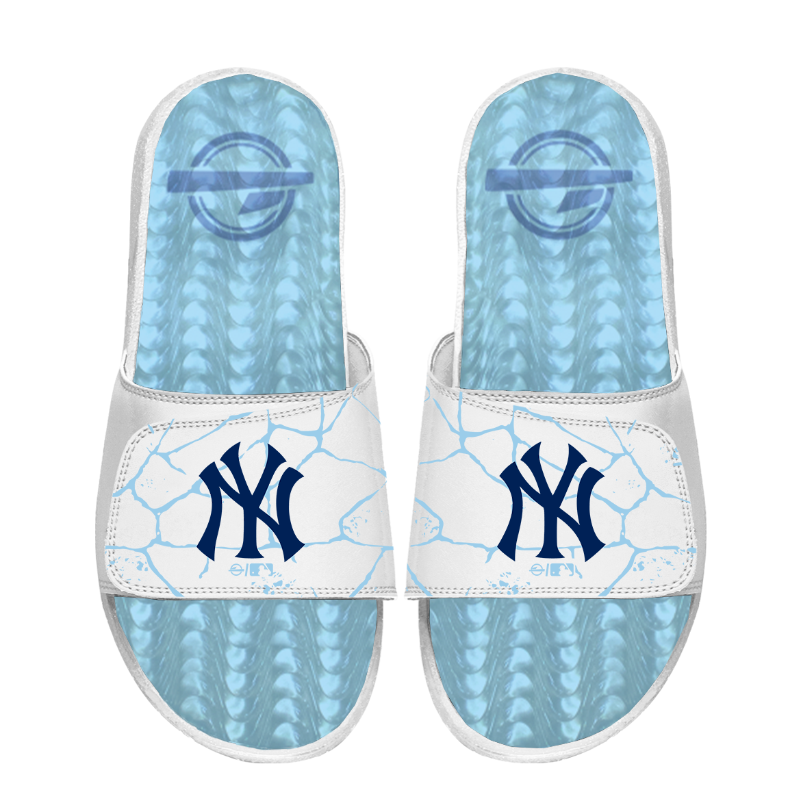 New York Yankees White Ice Gel Slides