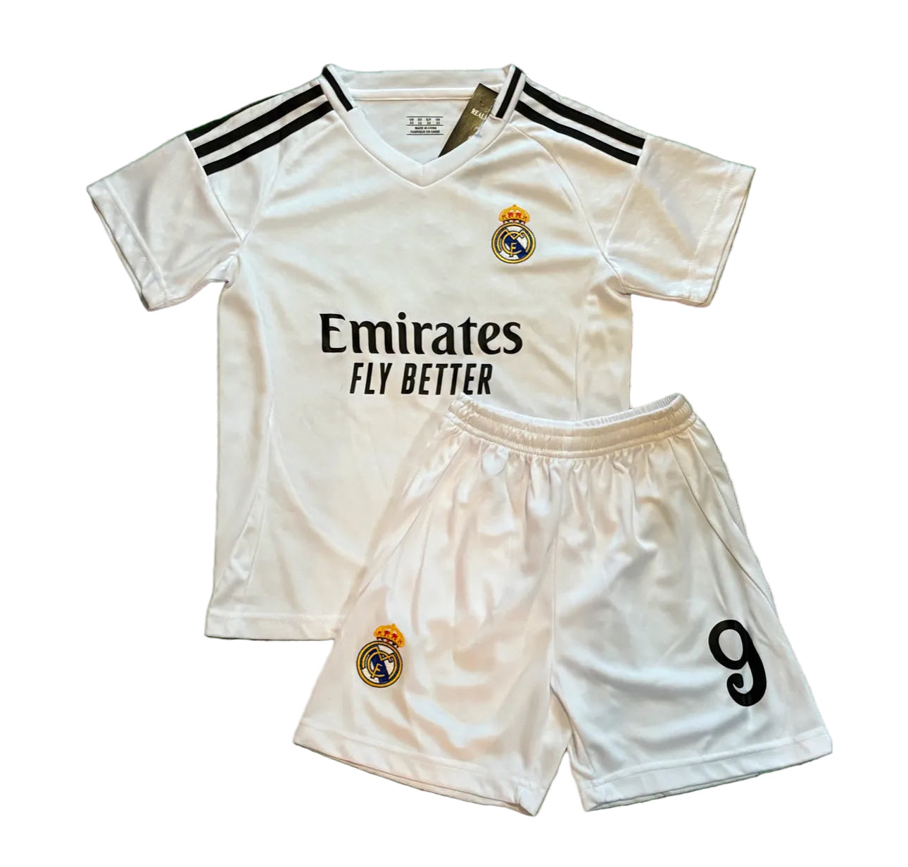 Kylian Mbappe Real Madrid White Home Jersey Toddler/youth Soccer Jersey Kids Kit