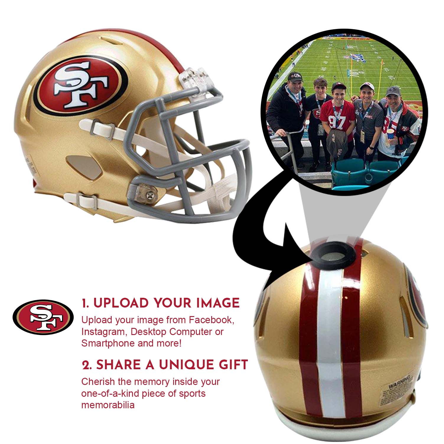San Francisco 49ers NFL Mini Helmet (Picture Inside)