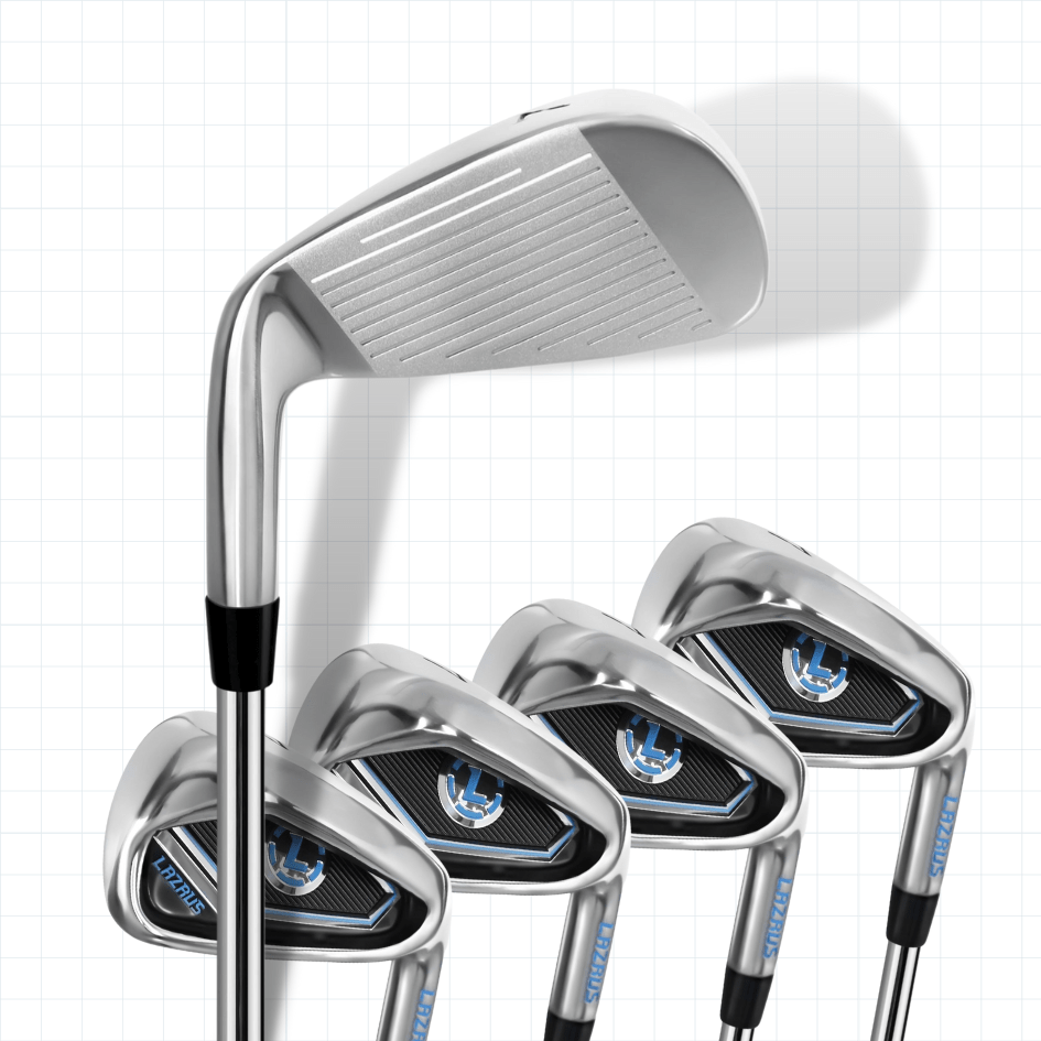 Lazrus Golf 11 pc Set - LAZ2 Driver, 3W, 4H, 6-PW Irons, 52° Wedge, Putter & Bag