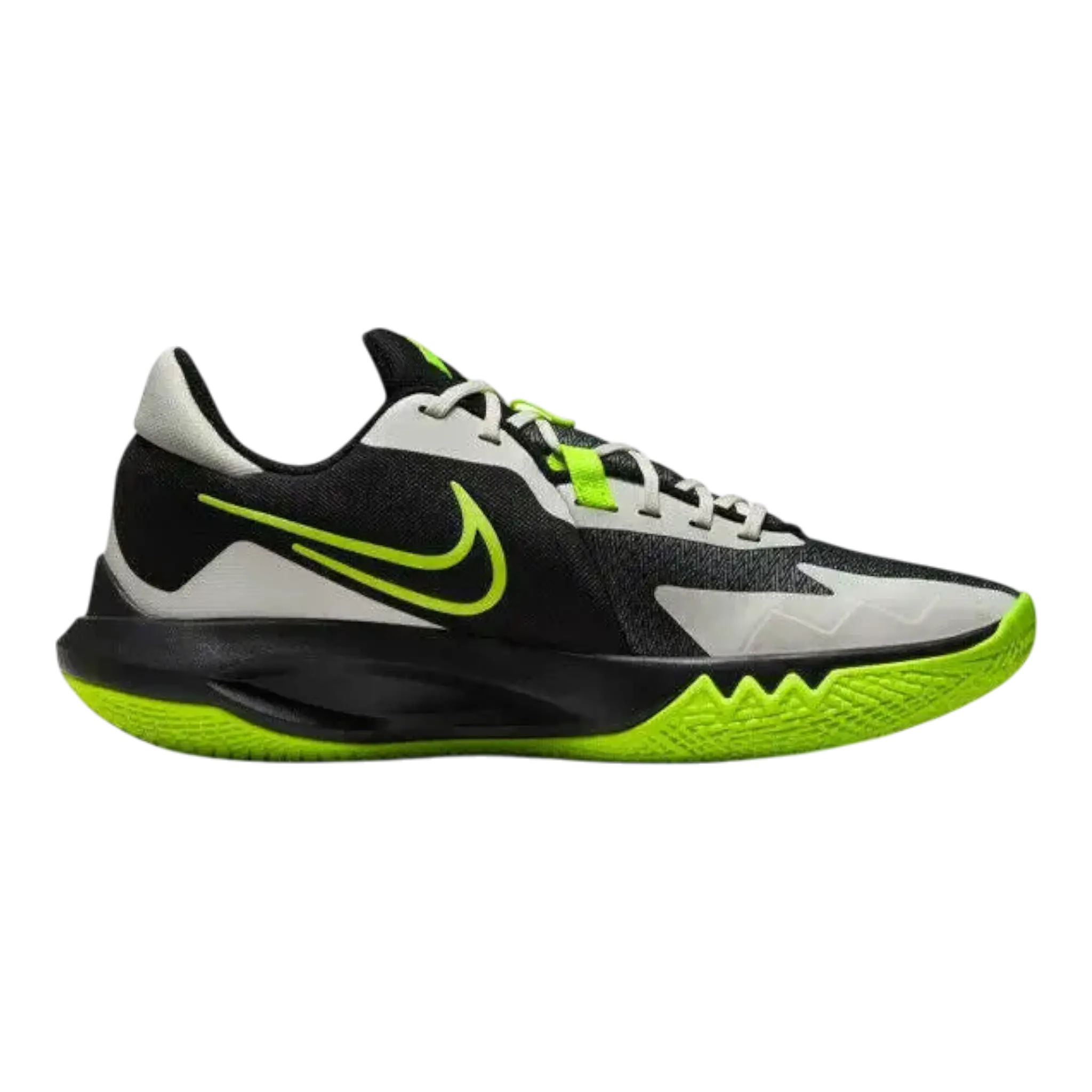 Nike Precision 6 Sneaker Mens Black Volt Herringbone Basketball Shoes