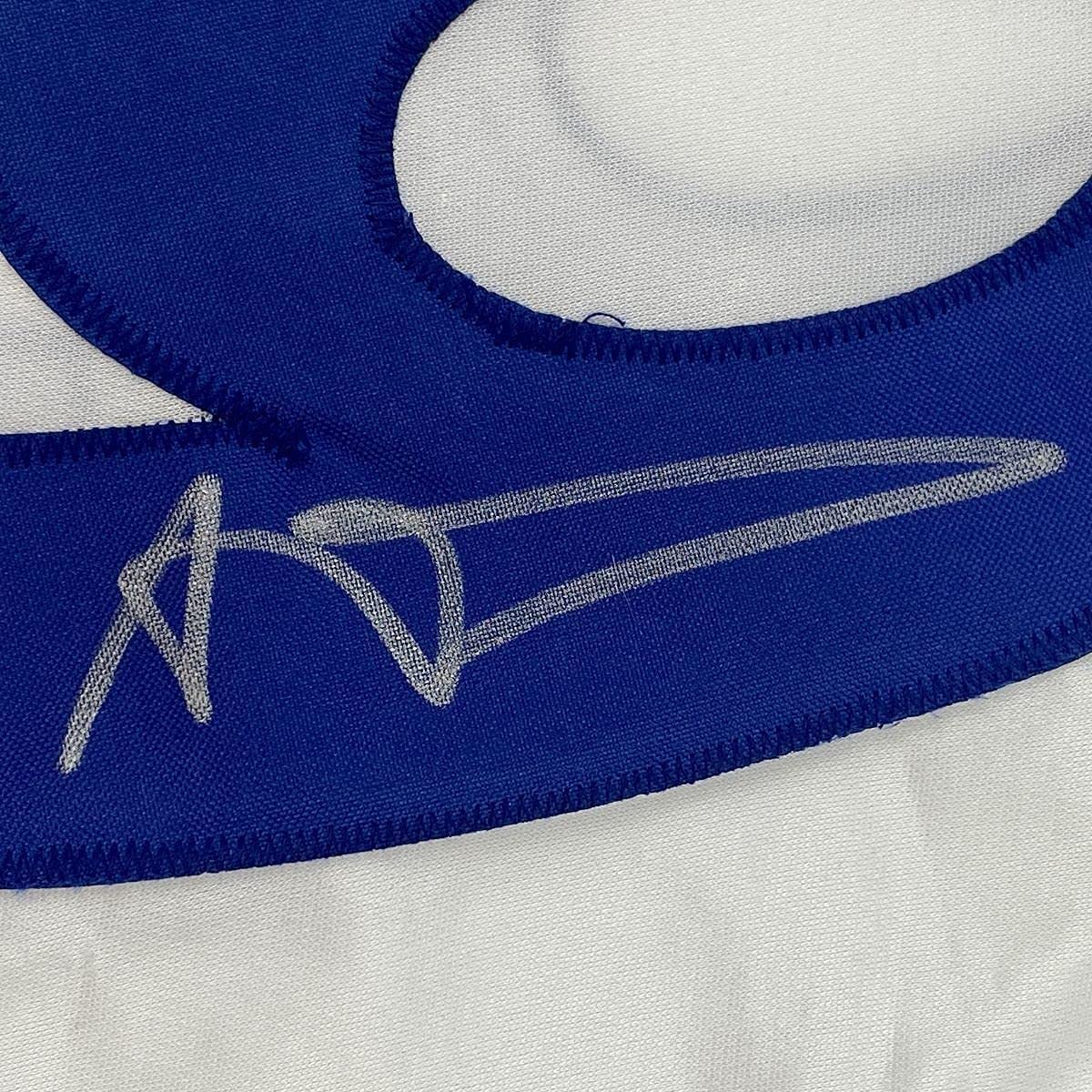 Autographed Aaron Donald Los Angeles White Framed Football Jersey