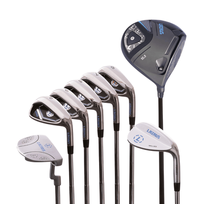 Lazrus Golf 8 pc Set - LAZ2 Driver, 6-PW Irons, 52° Wedge, Putter