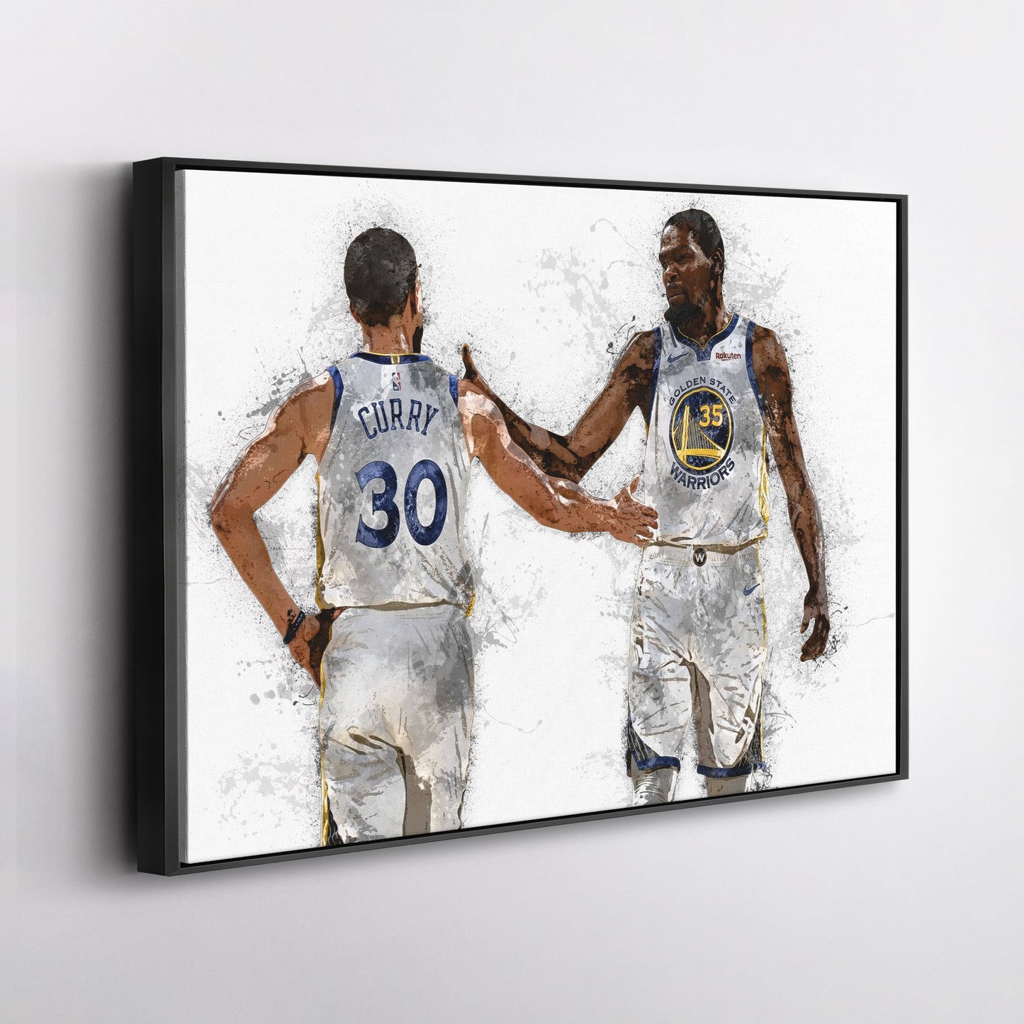 Stephen Curry & Kevin Durant Canvas Art – Golden State Warriors Wall Decor