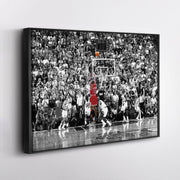 Michael Jordan The Last Shot Canvas Wall Art