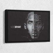 Black Mamba Career Kobe Bryant Canvas Wall Art