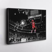 Chicago Bulls Michael Jordan Autographed Slam Dunk Canvas Wall Art