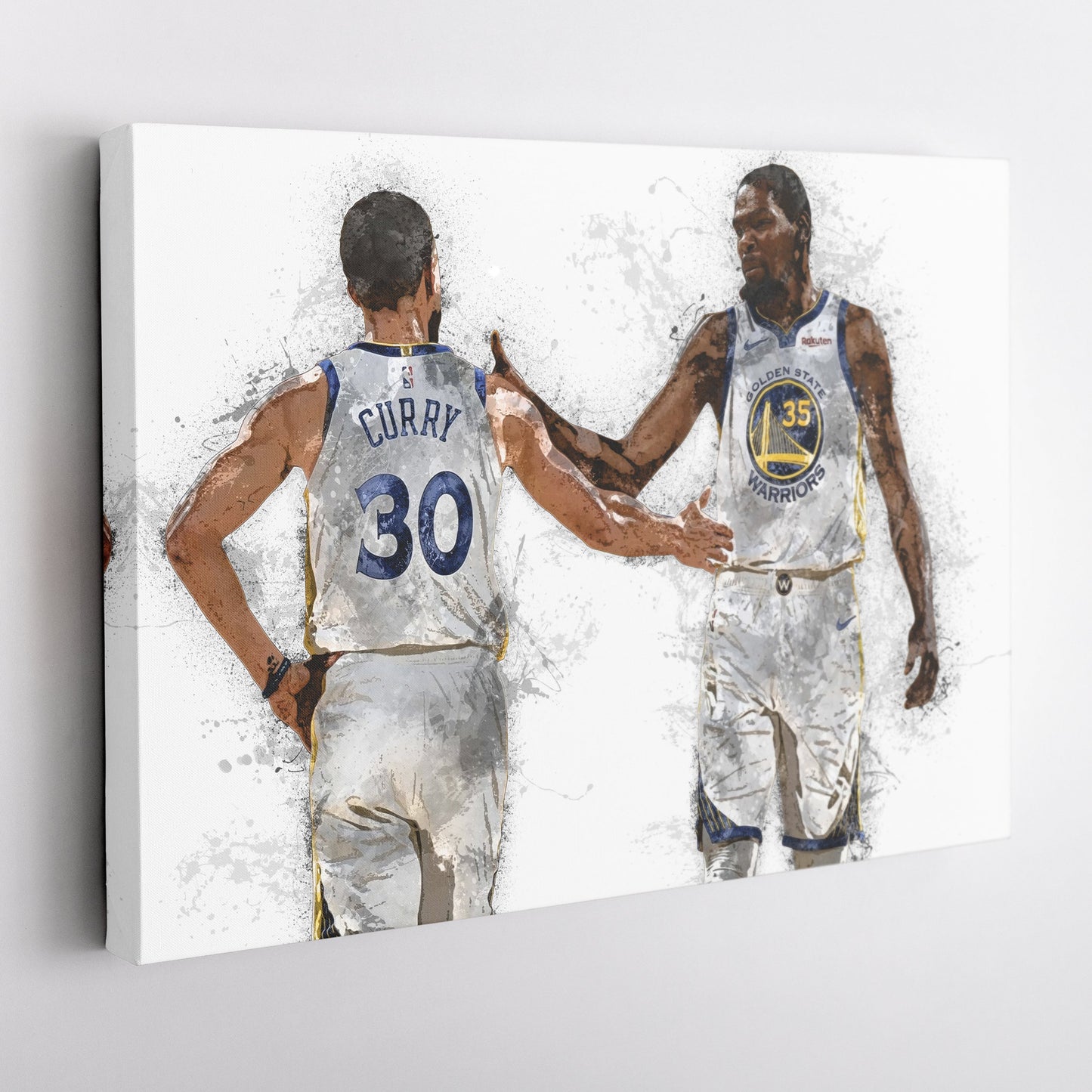 Stephen Curry & Kevin Durant Canvas Art – Golden State Warriors Wall Decor
