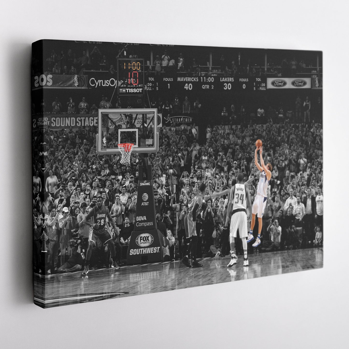 Dirk Nowitzki 30K Points Canvas – NBA Wall Art for Room Decor