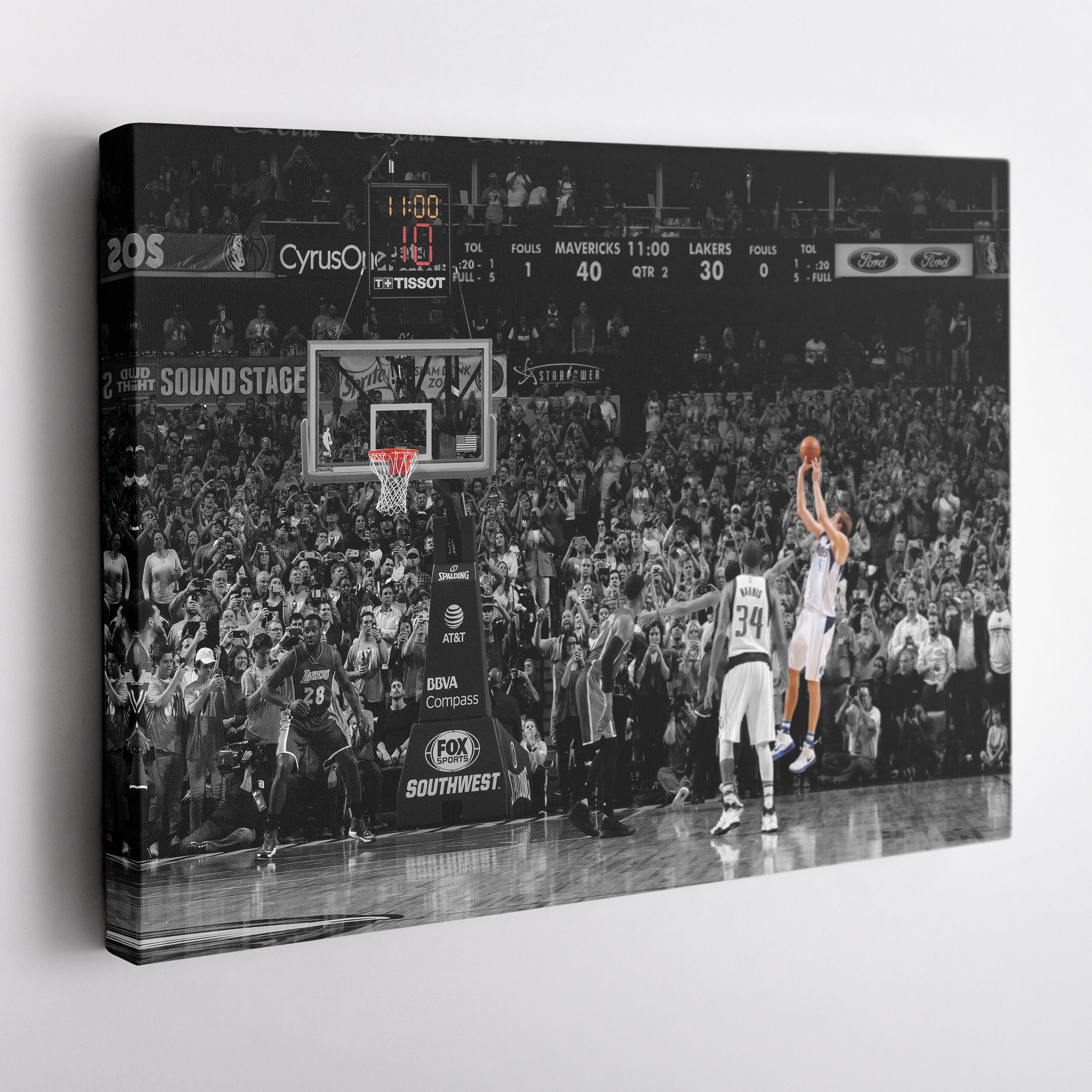 Dirk Nowitzki 30K Points Canvas – NBA Wall Art for Room Decor