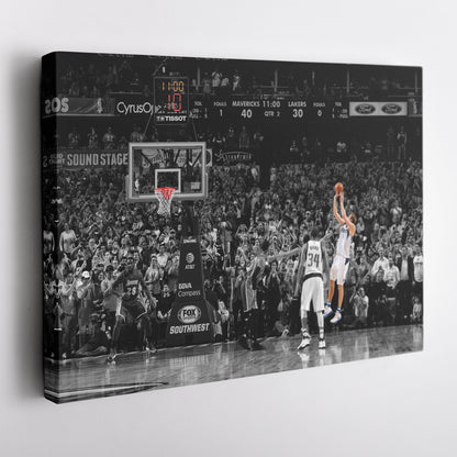 Dirk Nowitzki 30K Points Canvas – NBA Wall Art for Room Decor