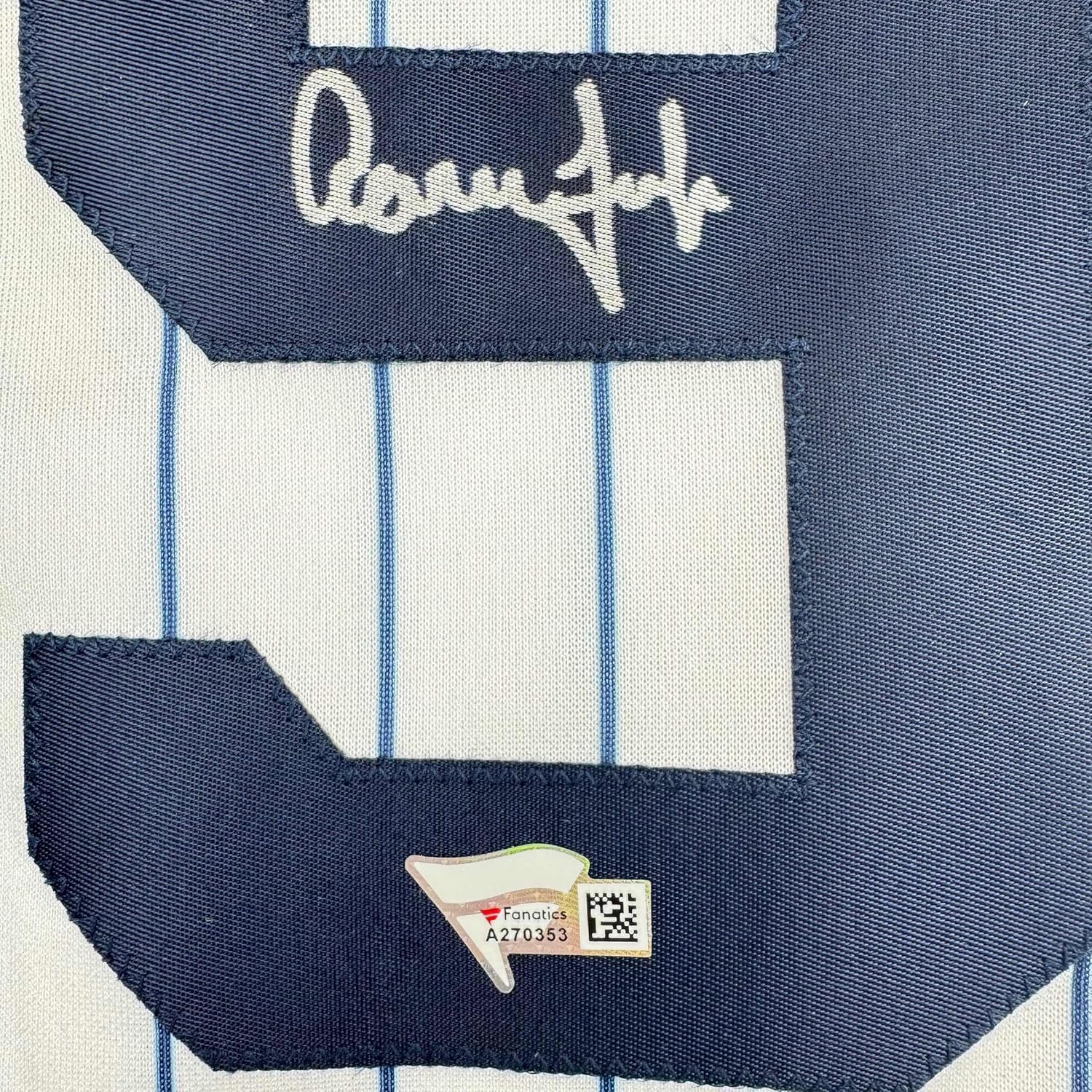 Autographed New York Yankees Aaron Judge Authentic Majestic Pinstripe Baseball Jersey