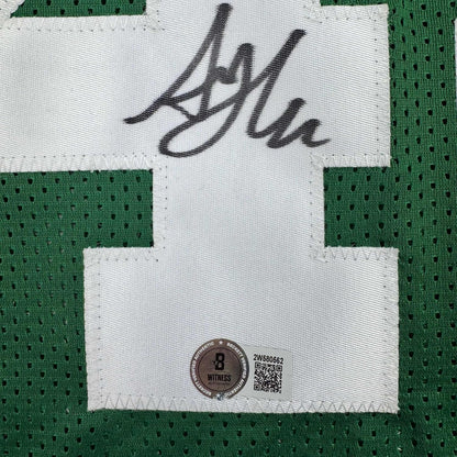 Framed Autographed/Signed Al Horford 35x39 Boston Green Basketball Jersey Beckett COA