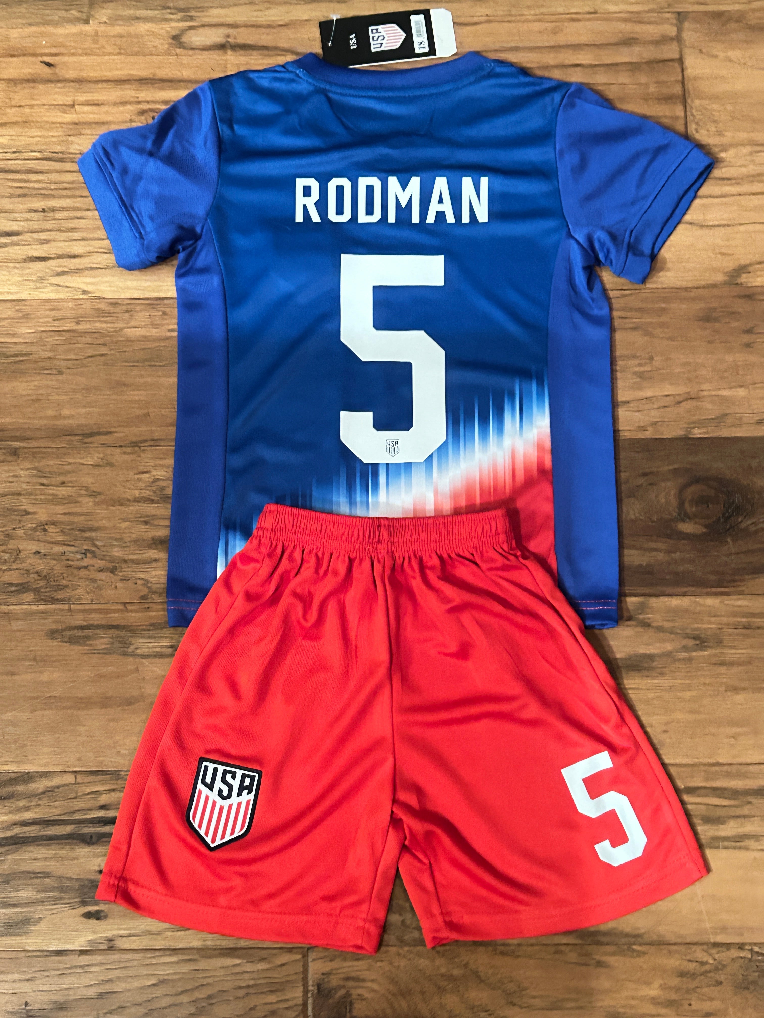 Trinity Rodman Usa Kids Soccer Jersey Set - Toddler & Youth Sizing