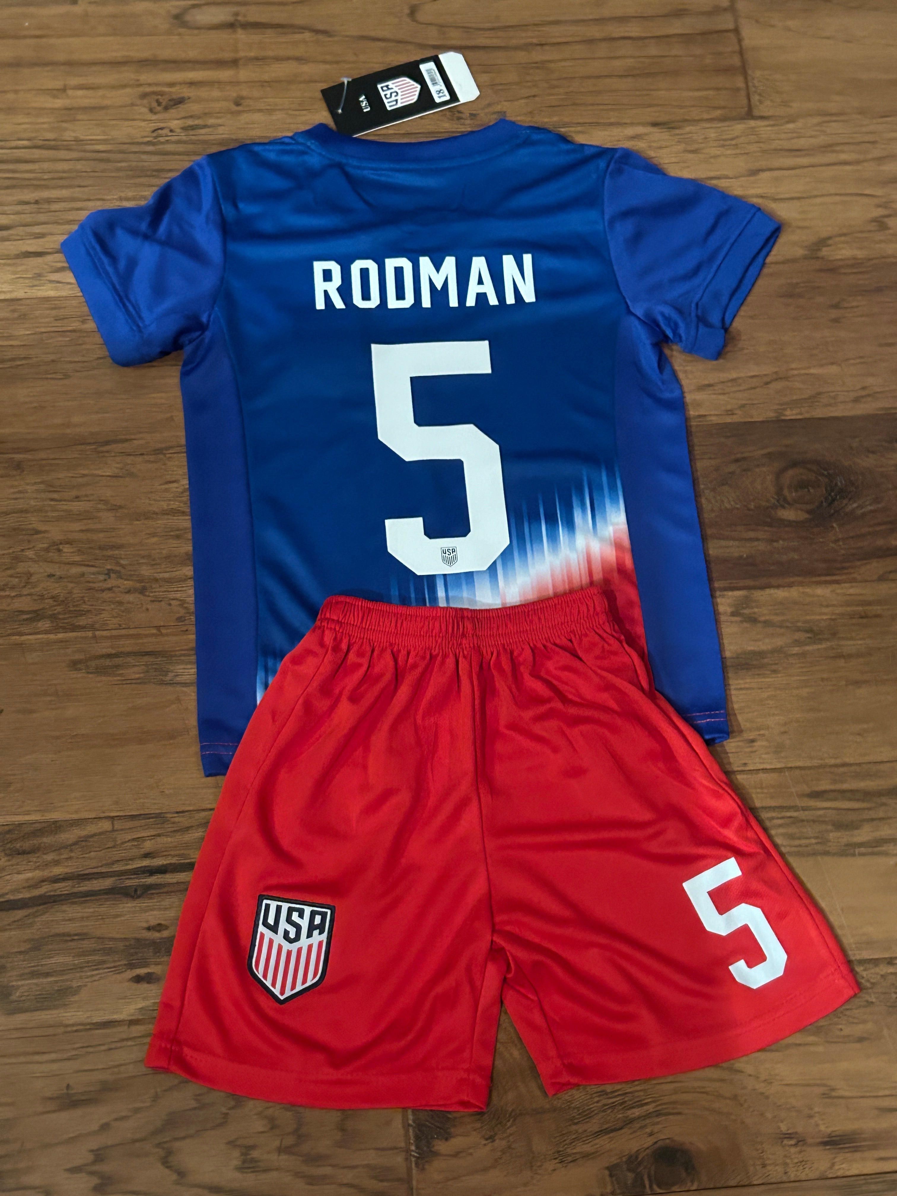 Trinity Rodman Usa Kids Soccer Jersey Set - Toddler & Youth Sizing
