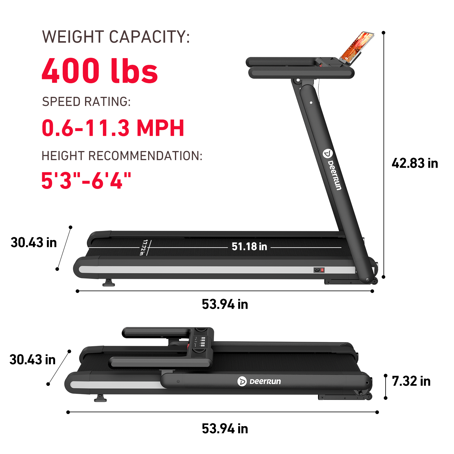 X20 Treadmill with 15% Auto Incline Full Running Deck Treadmill