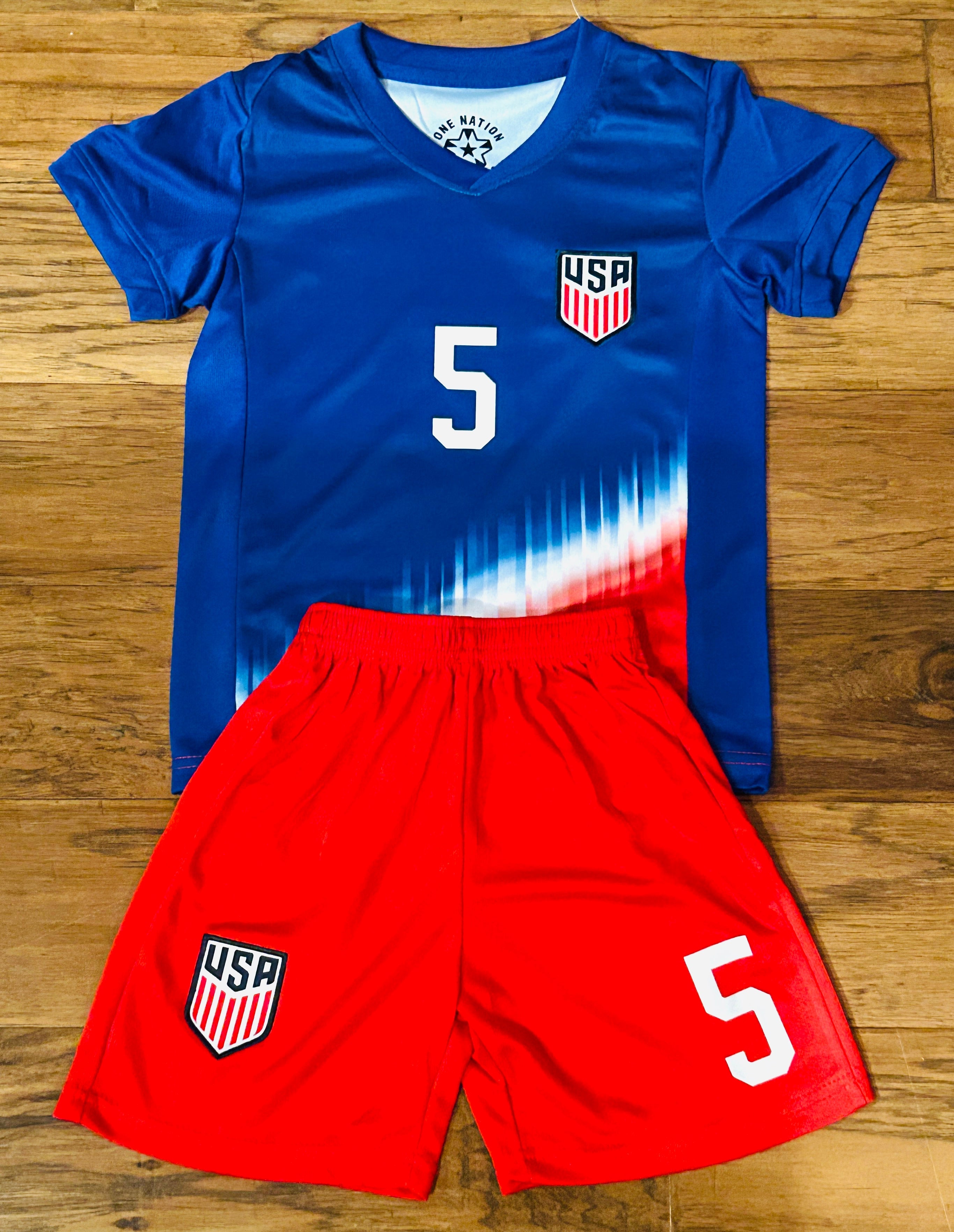 Trinity Rodman Usa Kids Soccer Jersey Set - Toddler & Youth Sizing
